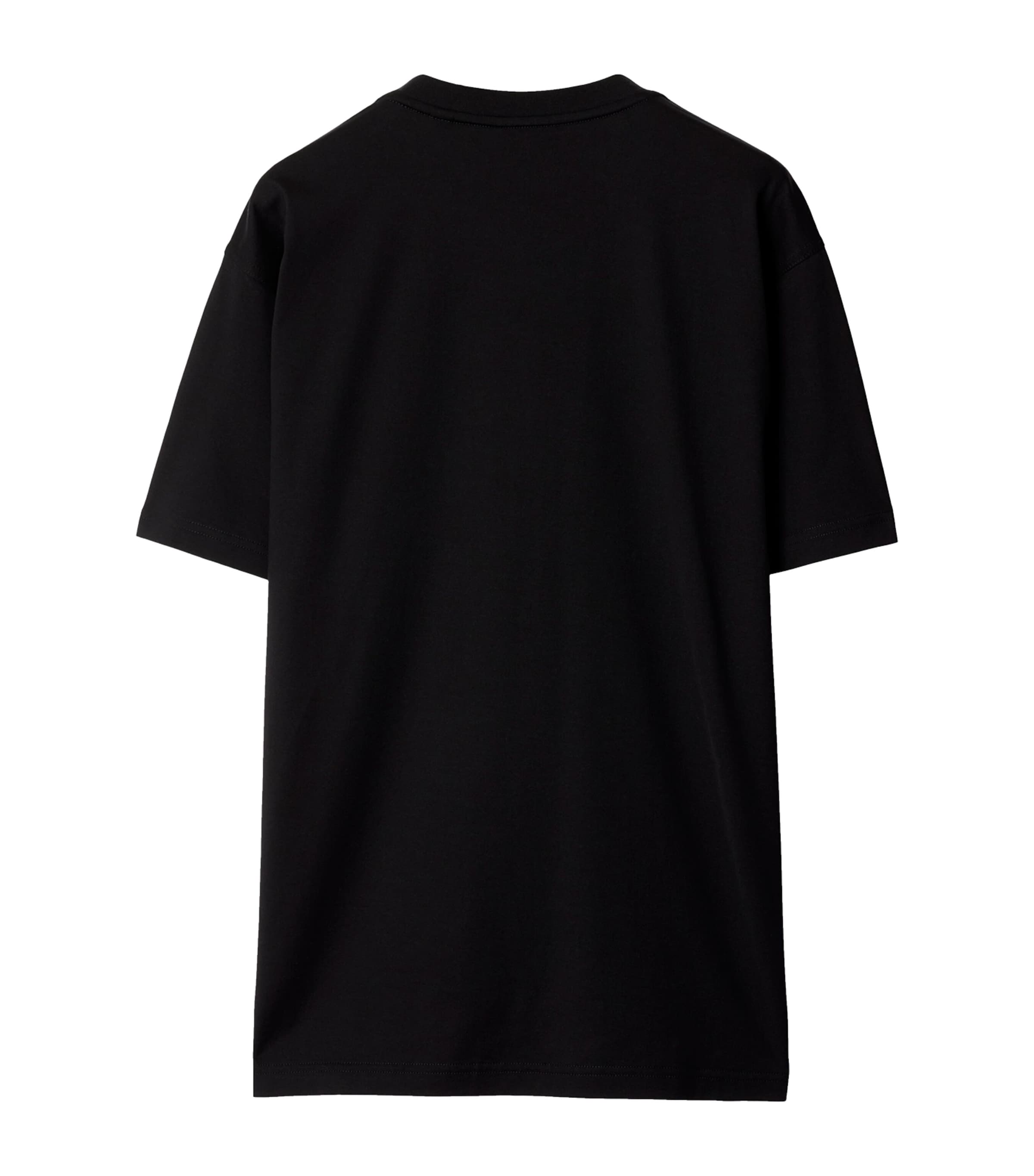 Cotton Check Pocket T-Shirt BLACK Image 5