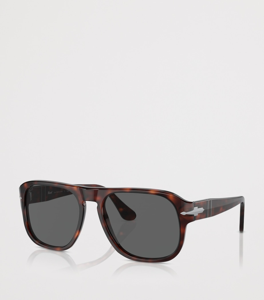 Persol Jean Rectangle Pilot Sunglasses Brown Image 2