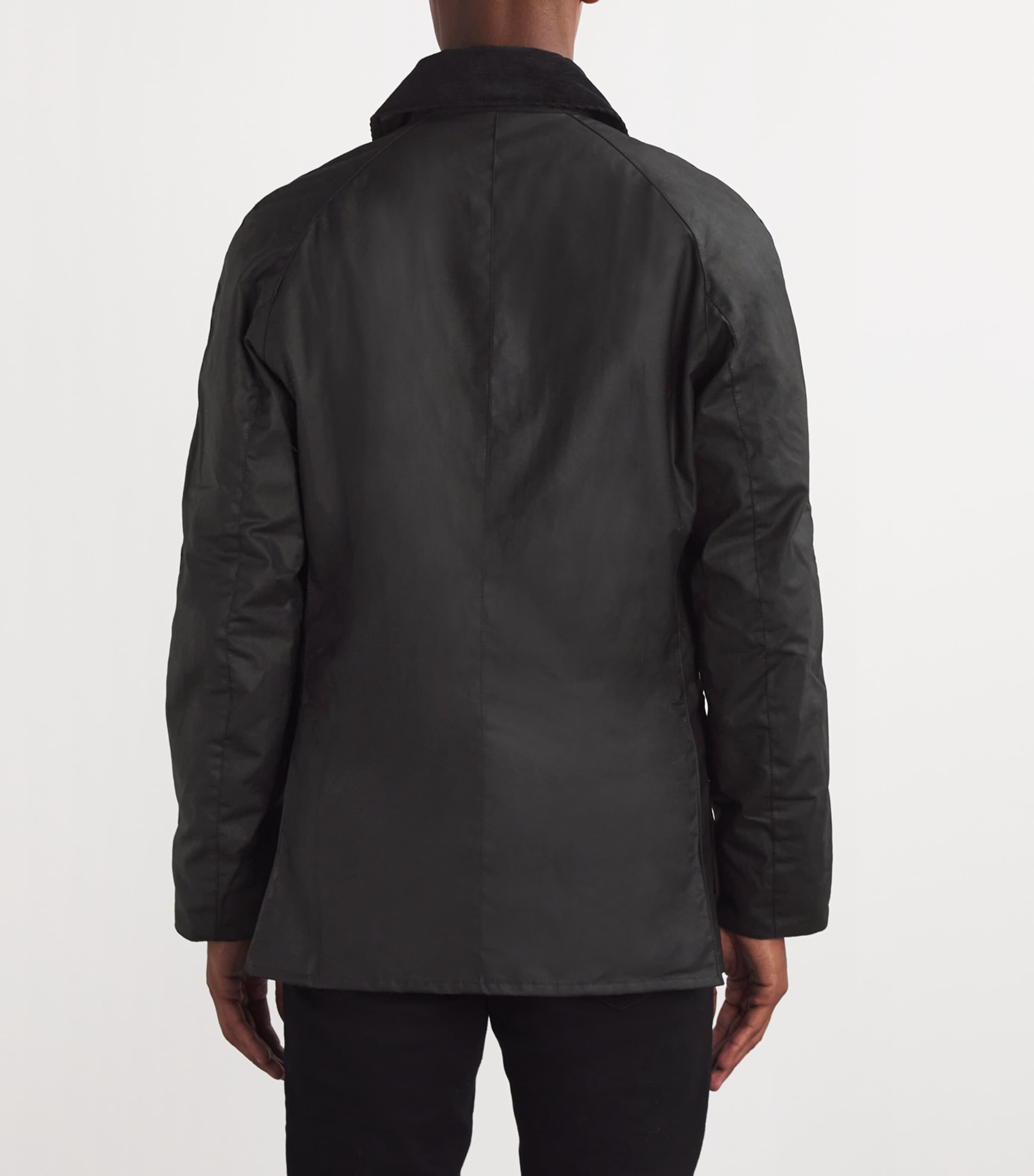 Barbour Mens Waxed Ashby Jacket Black Image 4