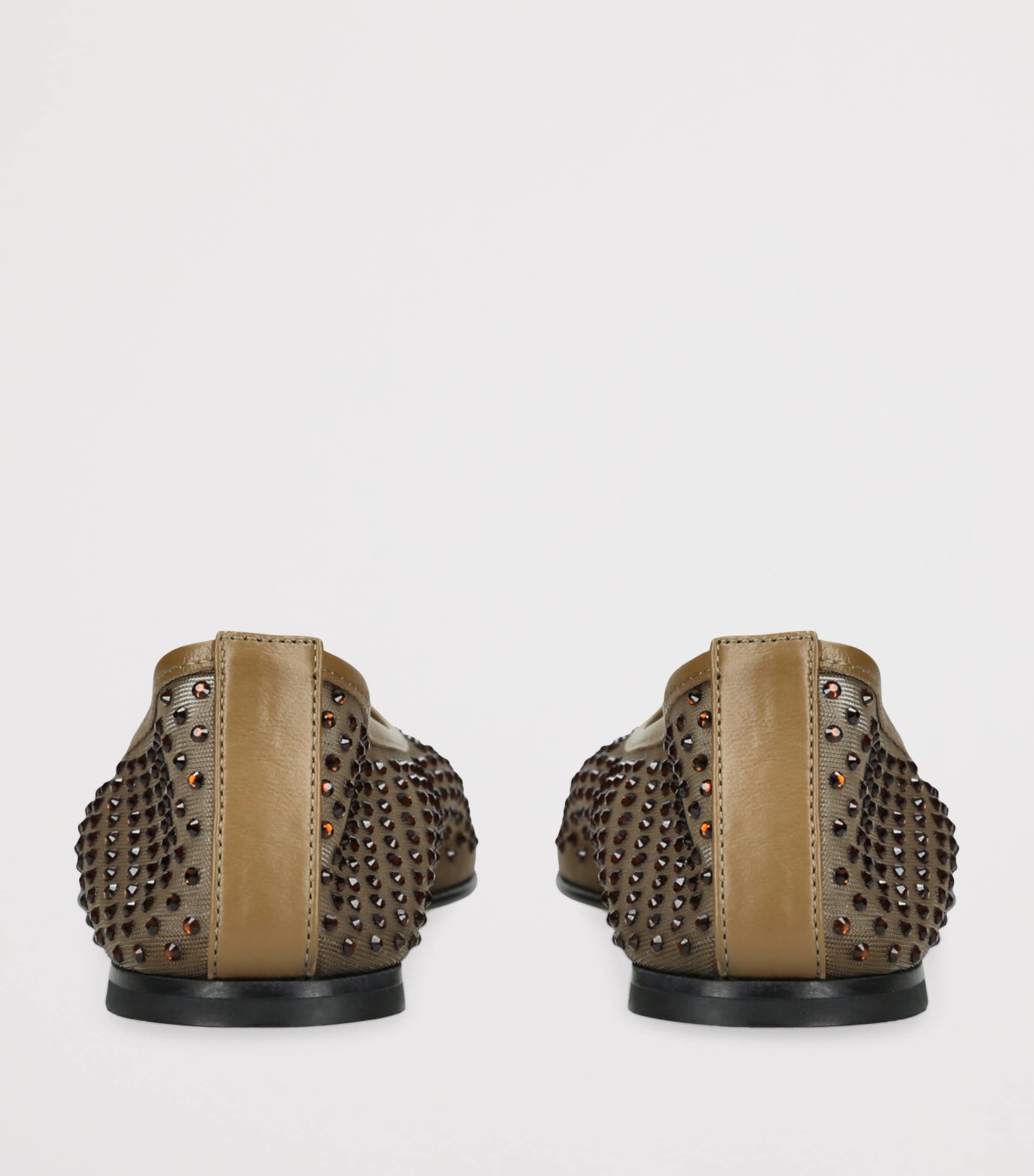 Embellished Balla Ballet Flats BROWN Image 2