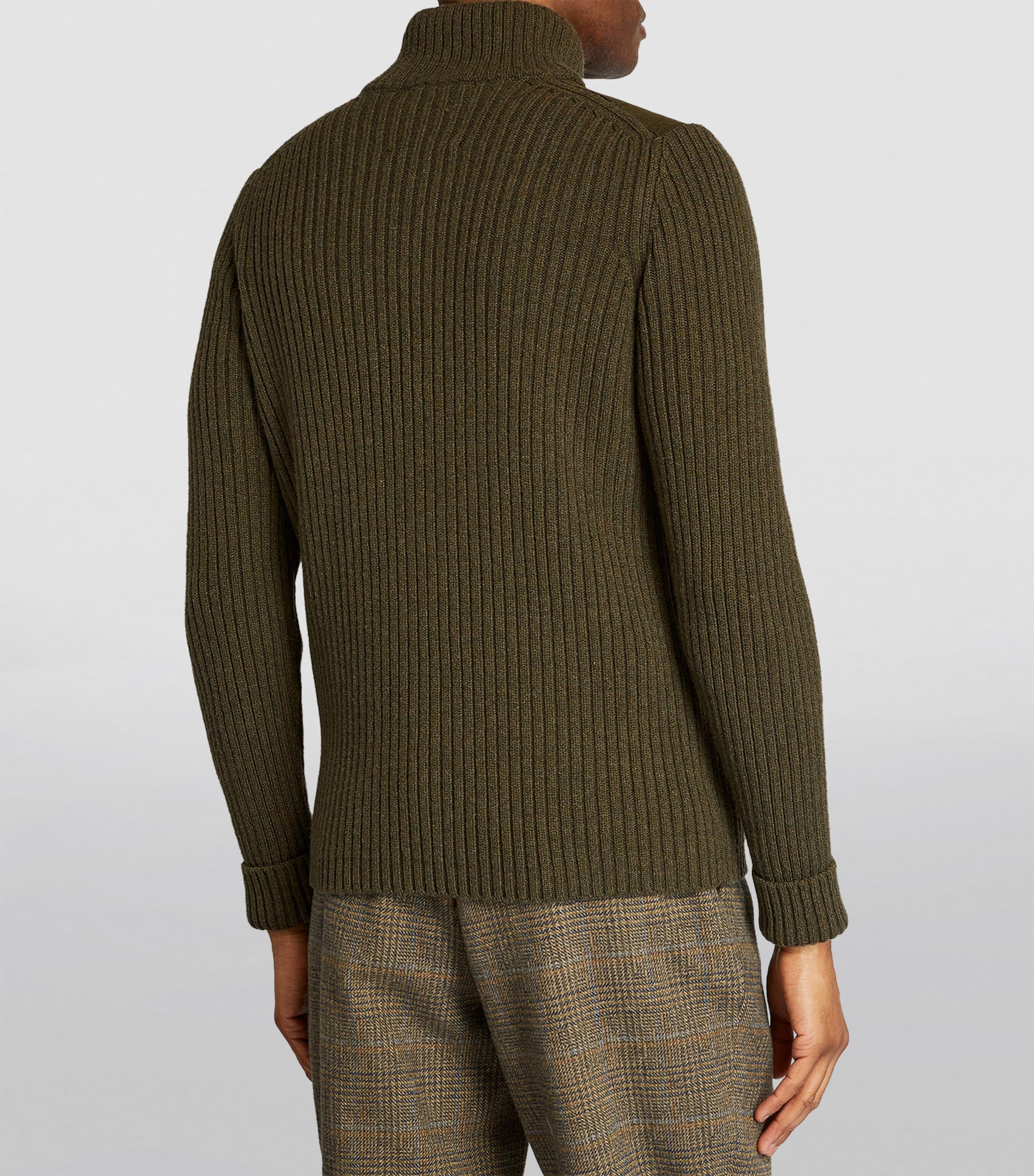 Wool Quarter-Zip Commando Sweater LODEN Image 4
