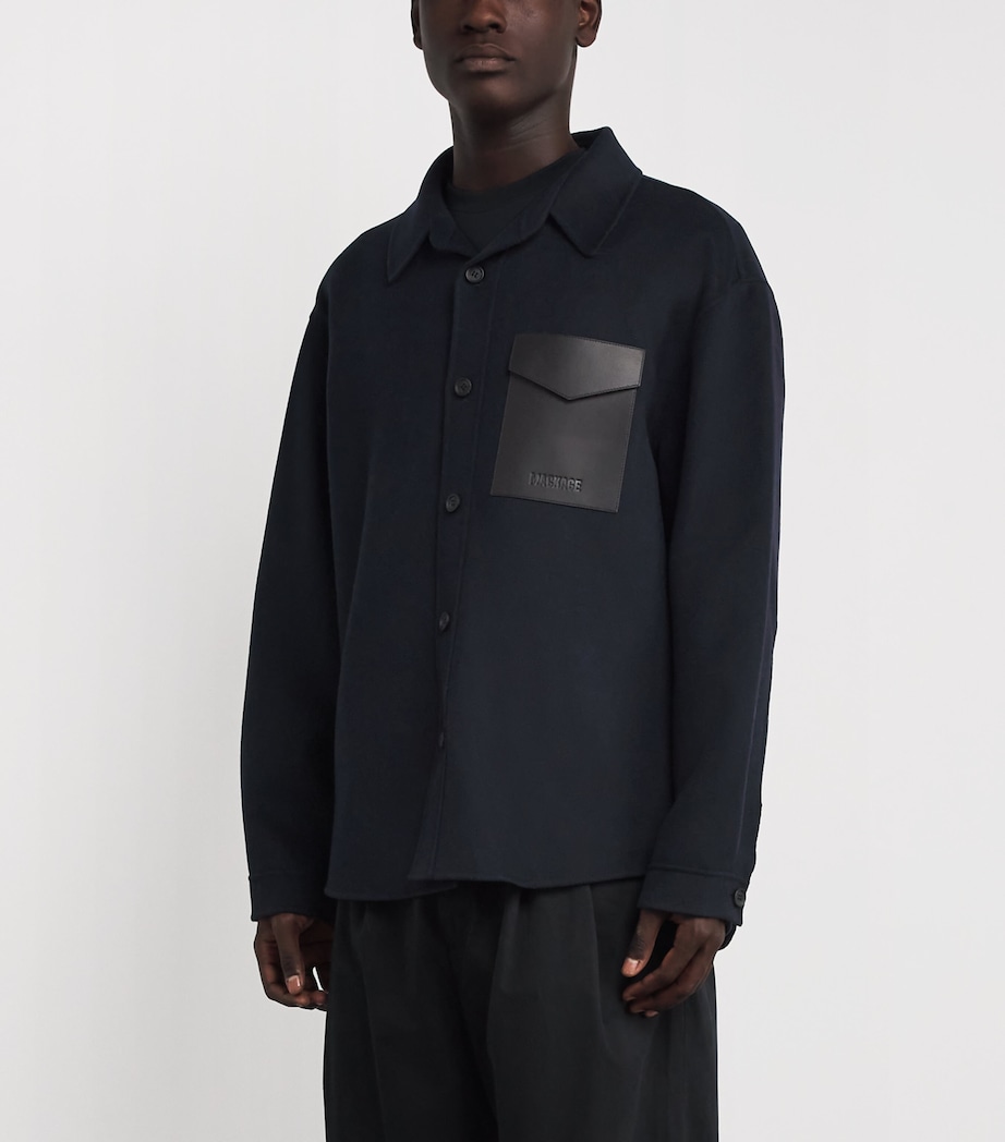 Wool Emmanuel Overshirt NAVY A Image 3