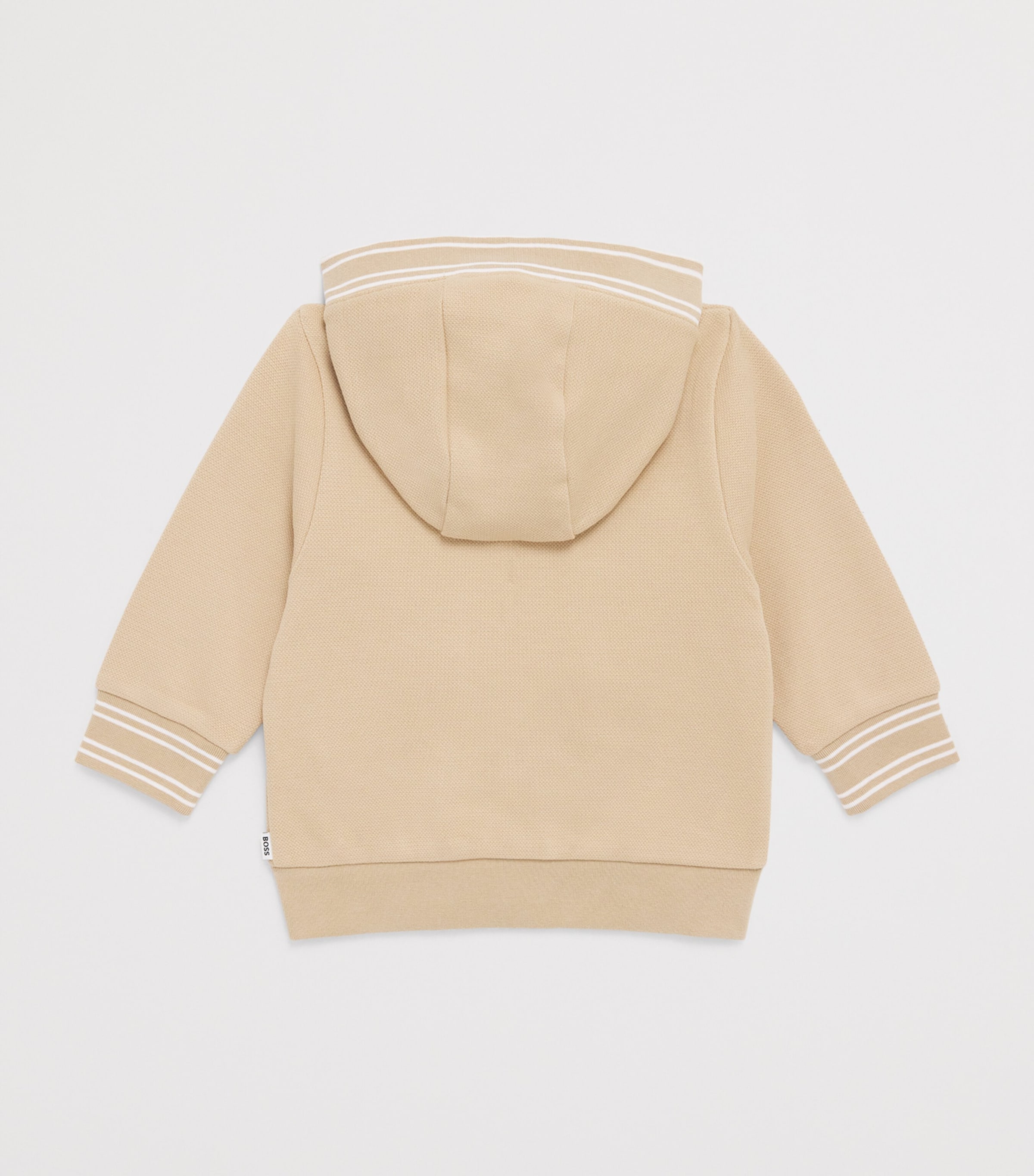 Cotton Logo Zip-Up Hoodie (3-36 Months) 249STONE Image 2