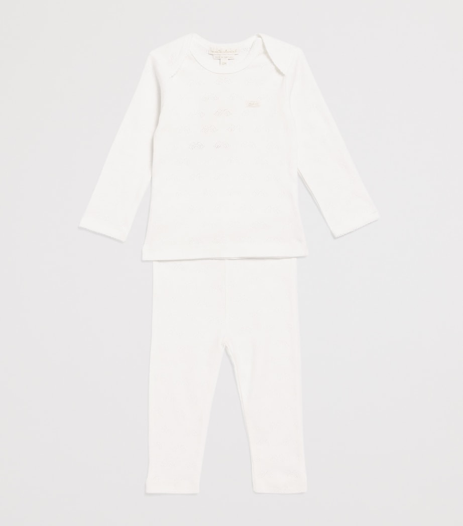 Organic Cotton Angel Wing Pyjama Set (0-18 Months) WHITE Image 3
