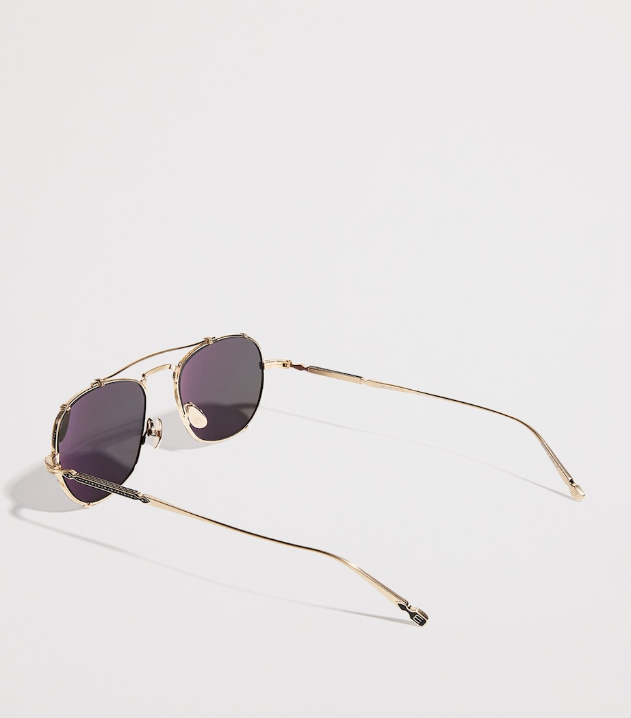 M3151 Aviator Sunglasses BRUSHED GOLD GREY Image 3
