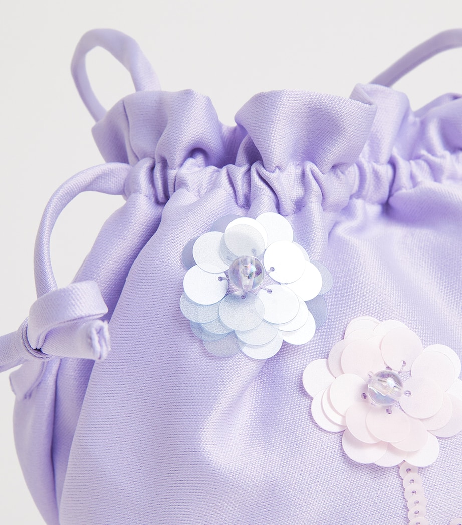 Self-Portrait Kids Embellished Top-Handle Bag Lilac Image 3