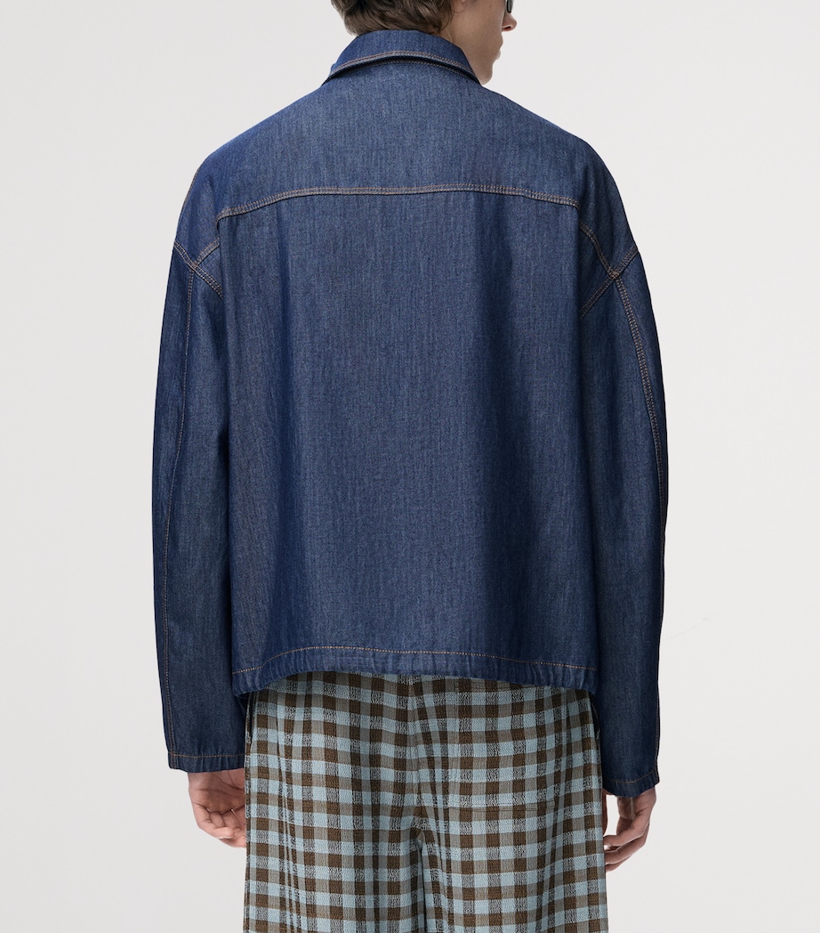 LOEWE Mens Anagram Denim Jacket Denim Blue Image 4