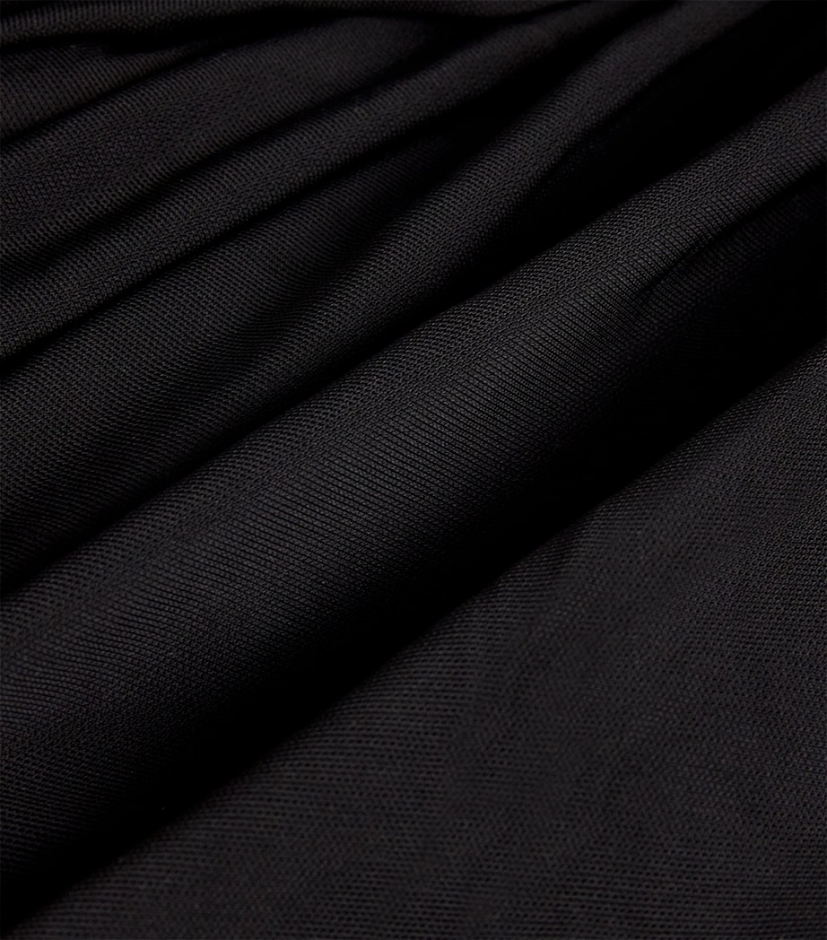 Cut-Out Wave Mini Dress BLACK Image 5