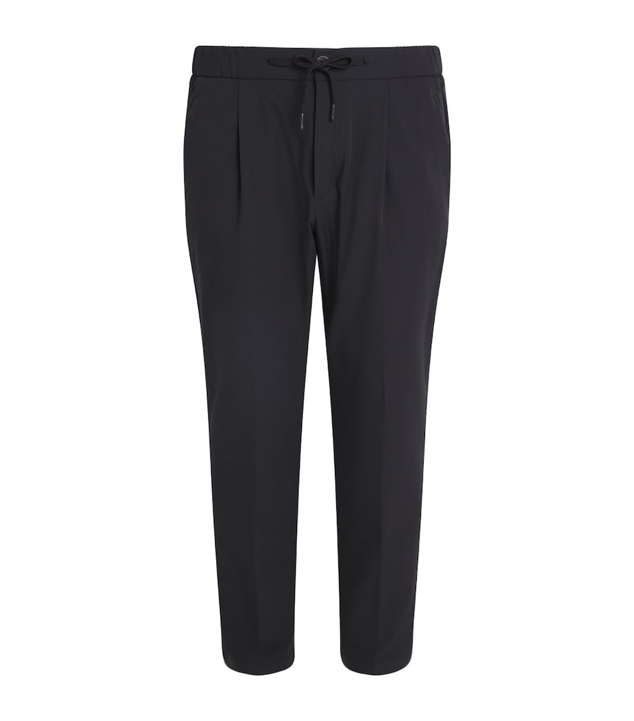 Herno Mens Stretch Technical Drawstring Trousers Nero Image 1