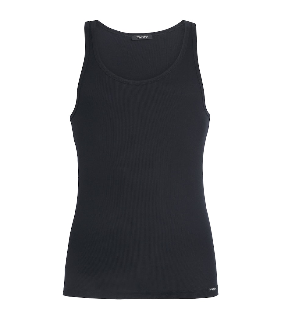 Cotton-Blend Vest 002 BLACK Image 1