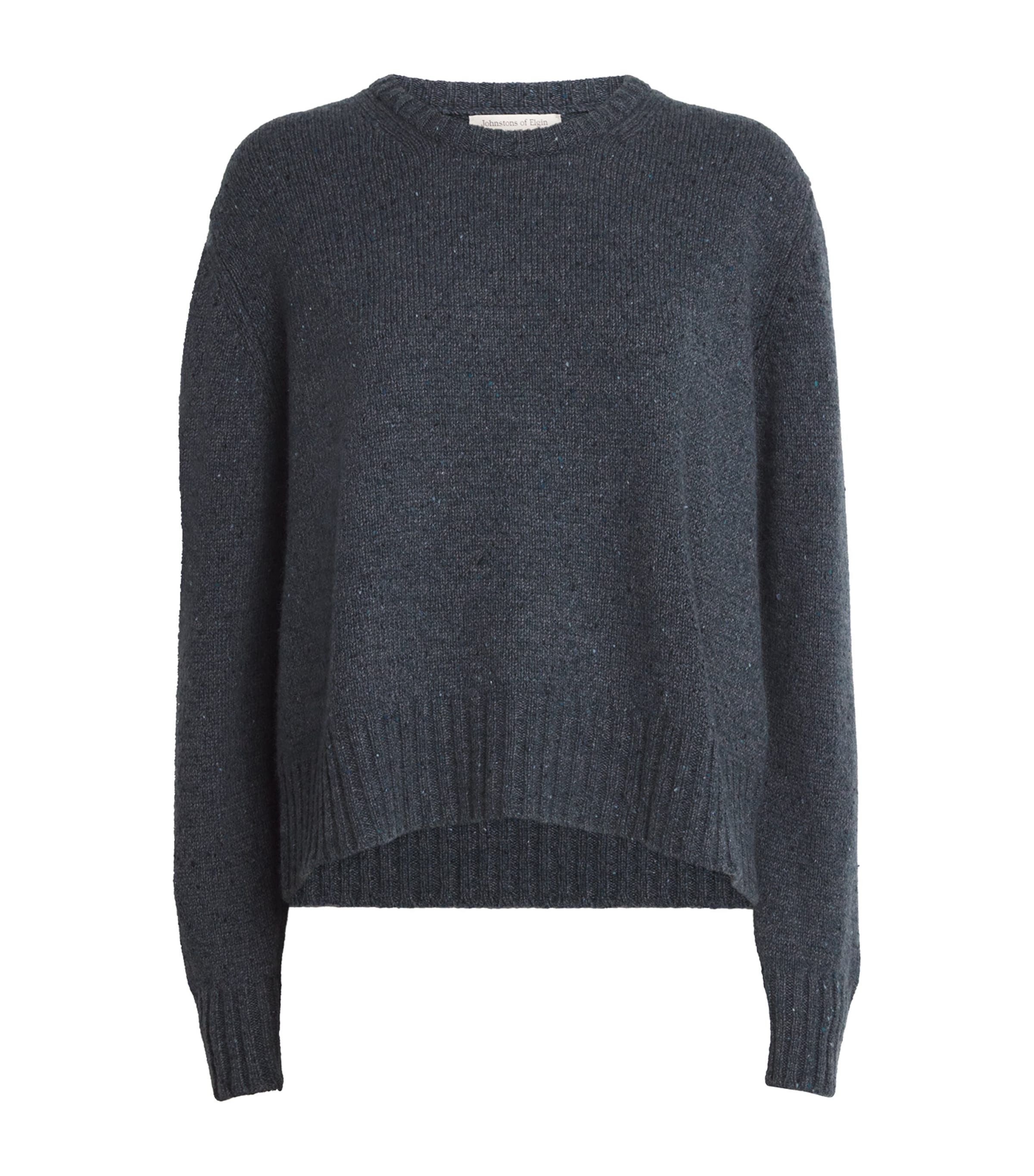 Johnstons Of Elgin Donegal Cashmere Sweater In Gray