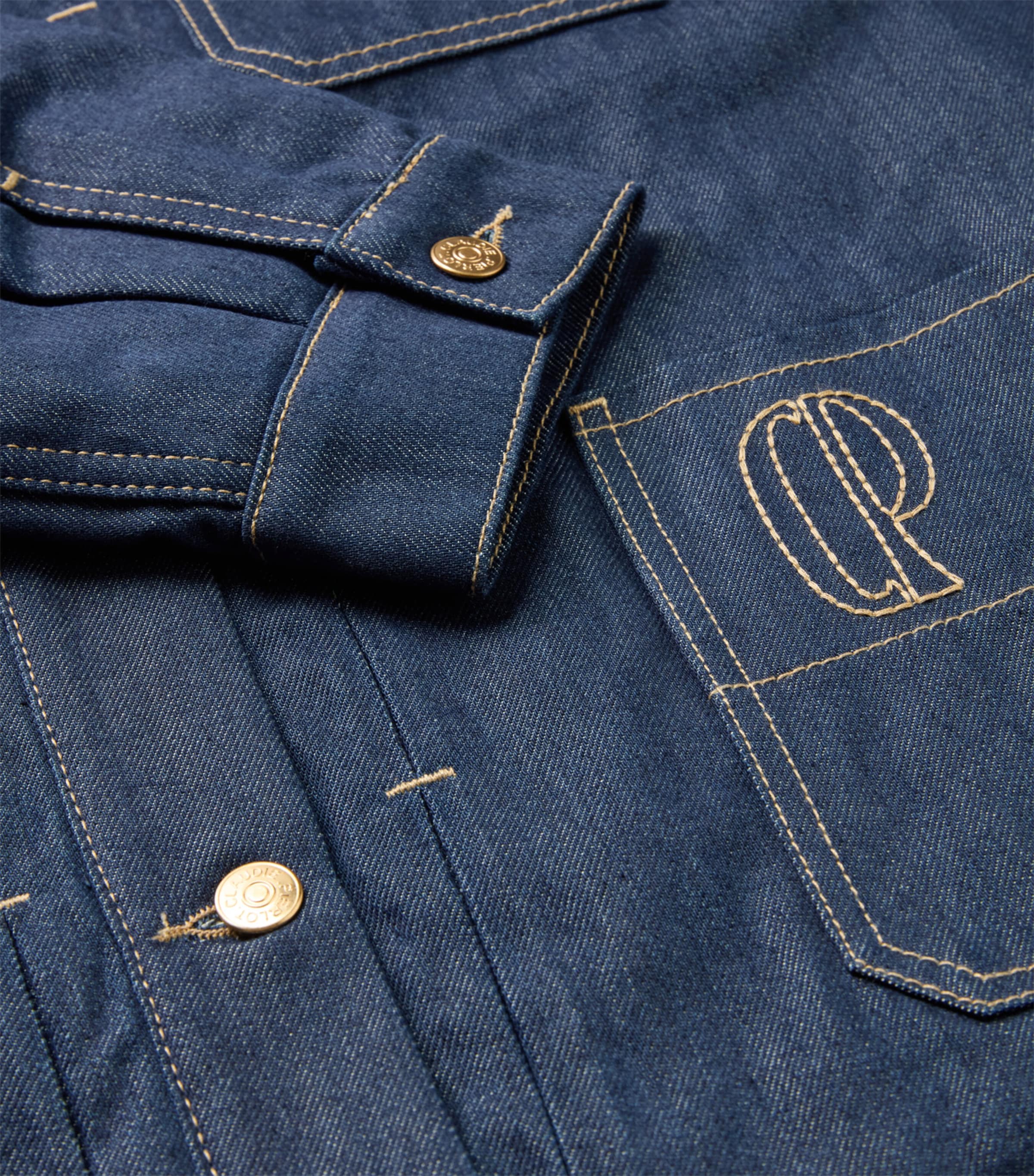 Embroidered Logo Denim Jacket BLUE DENIM Image 2