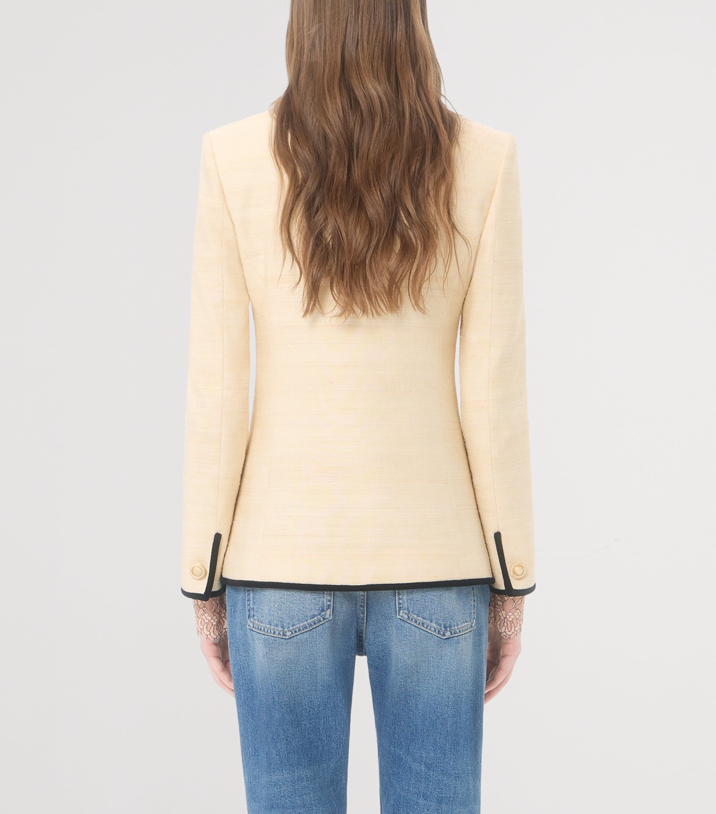 Valentino Multi Silk-Linen Collarless Blazer | Harrods US