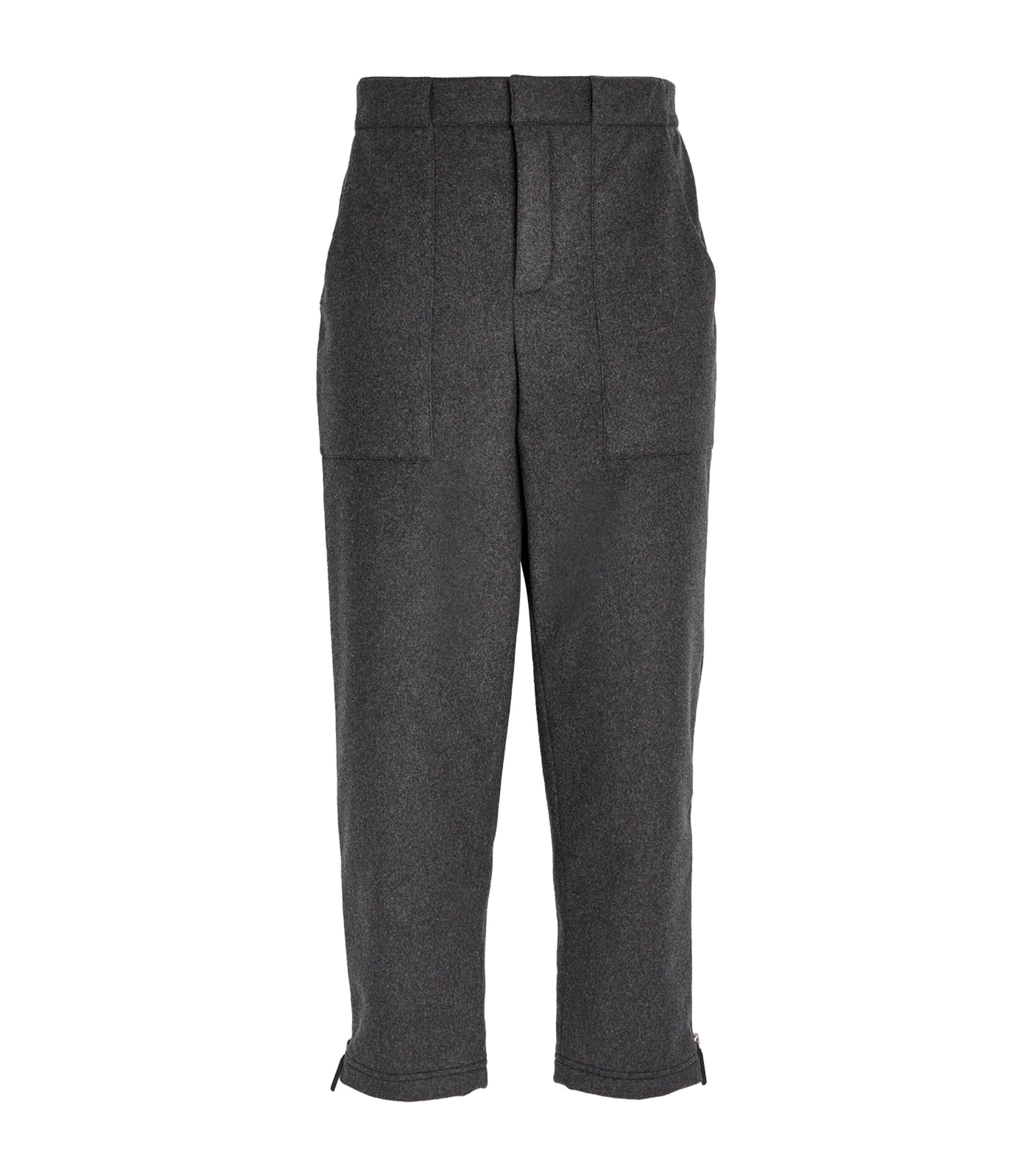 Shop Giorgio Armani Cashmere-blend Neve Trousers In Grey