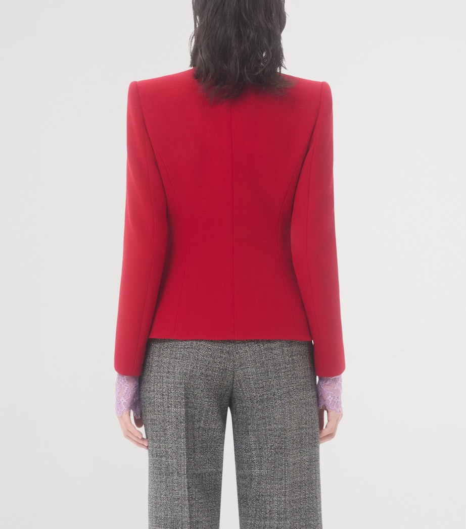 Virgin Wool Bow Blazer 9QK Image 7