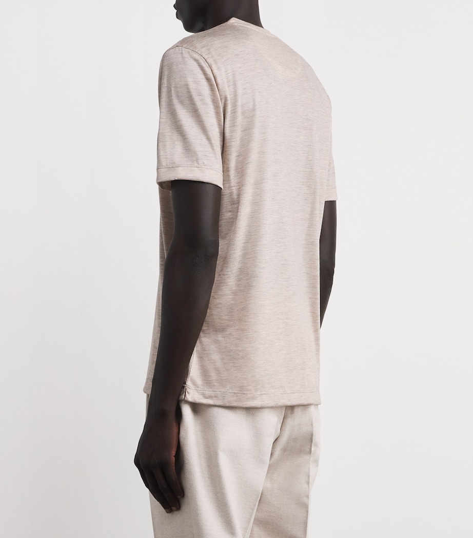 Cotton Half-Sleeve T-Shirt 06 - LIGHT BEIGE Image 4