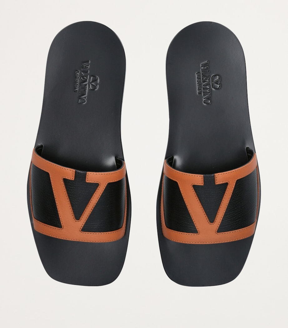 Leather Viva Superstar Slides BLK/BROWN Image 6