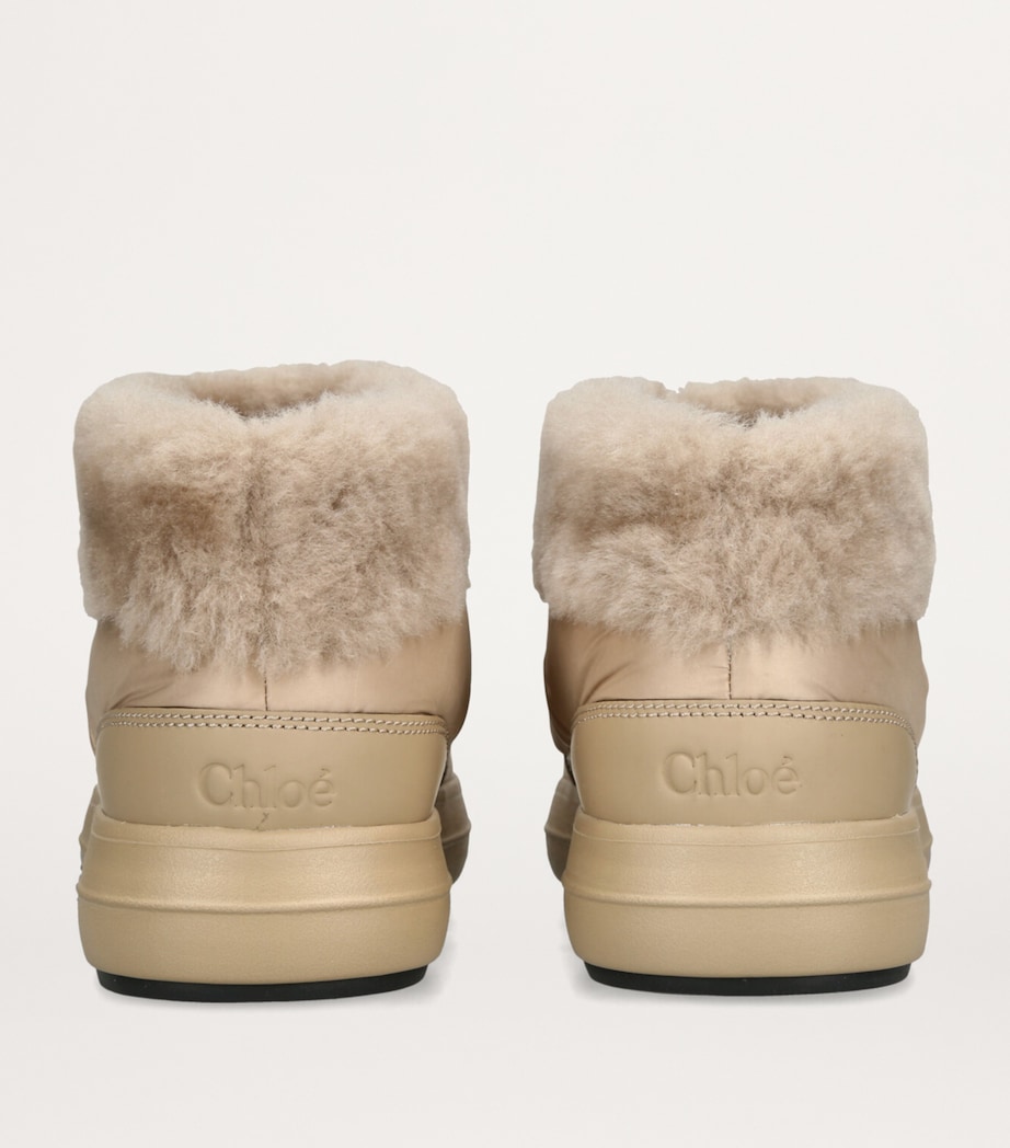 Nylon Shearling-Lined Polar Ankle Boots BEIGE Image 2
