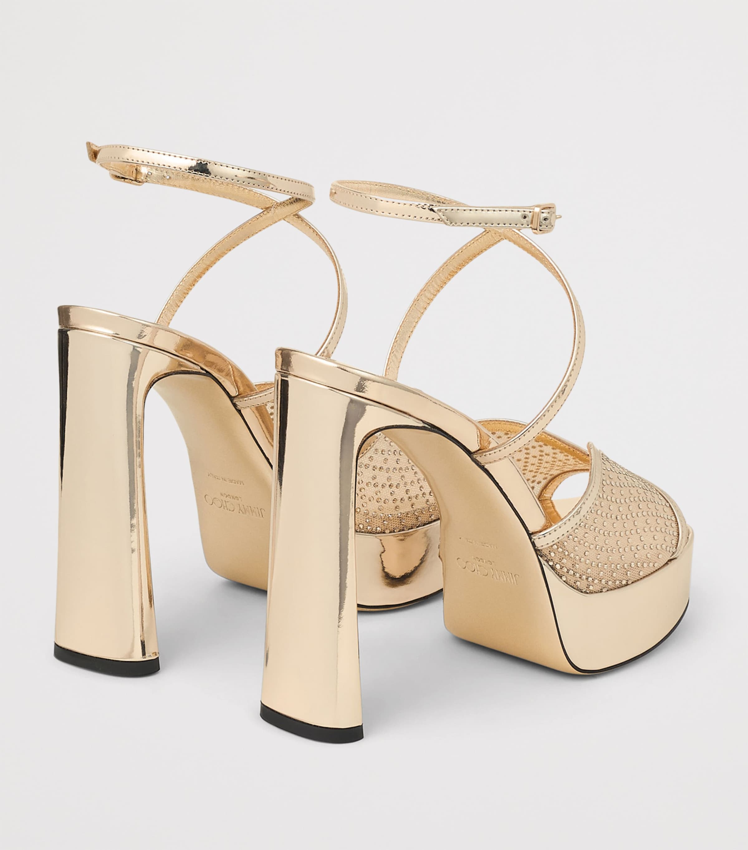 Karli 125 Embellished Platform Sandals GOLD/GOLD Image 4