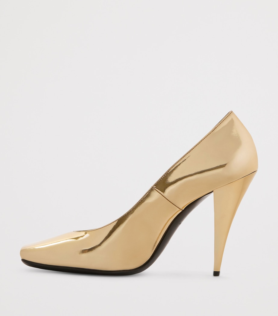 Patent Leather Square-Toe Pumps 95 GOLDEN Image 4