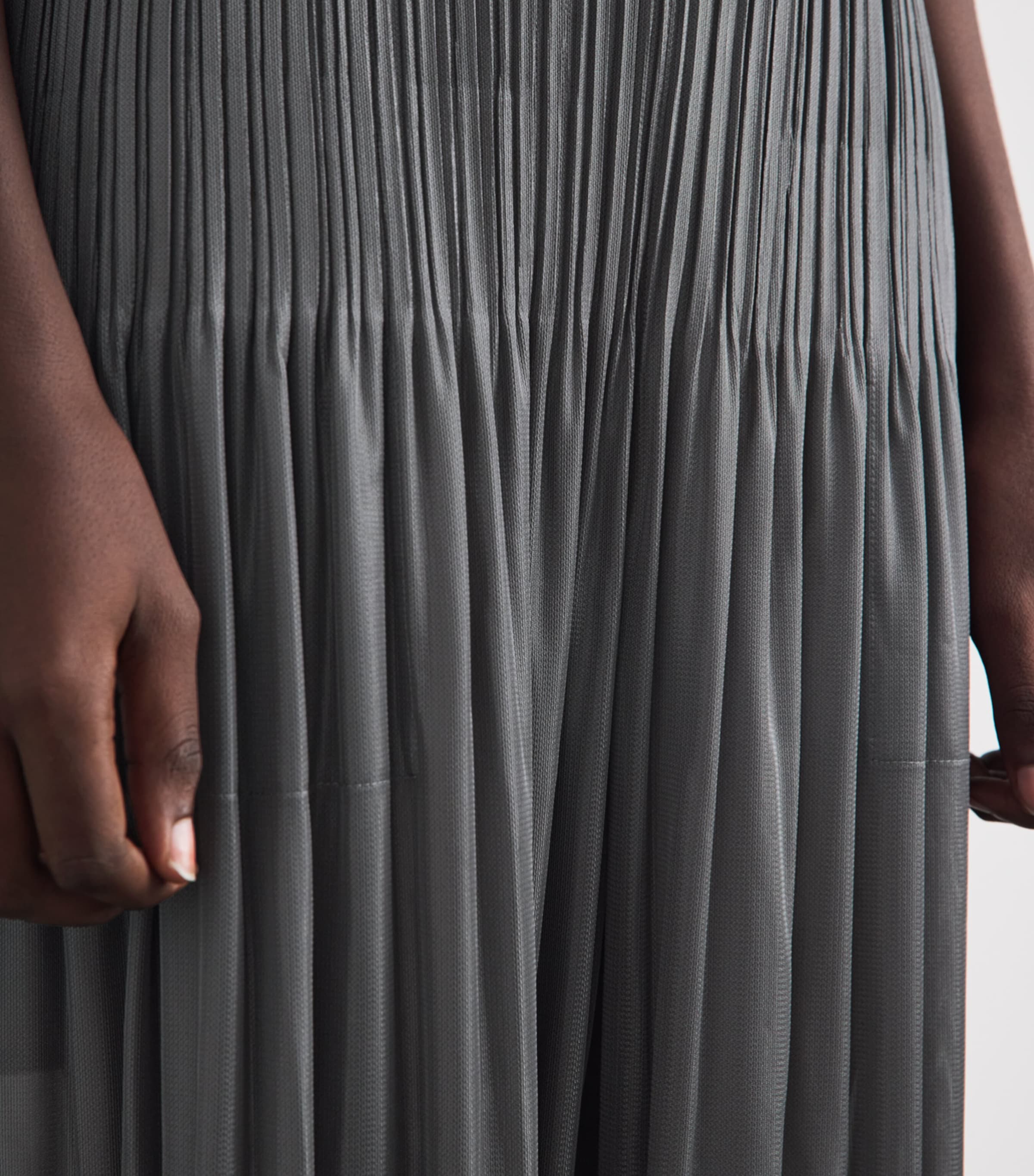 Pleats Please Issey Miyake Womens Fluffy Basics Tapered Trousers Grey Image 3
