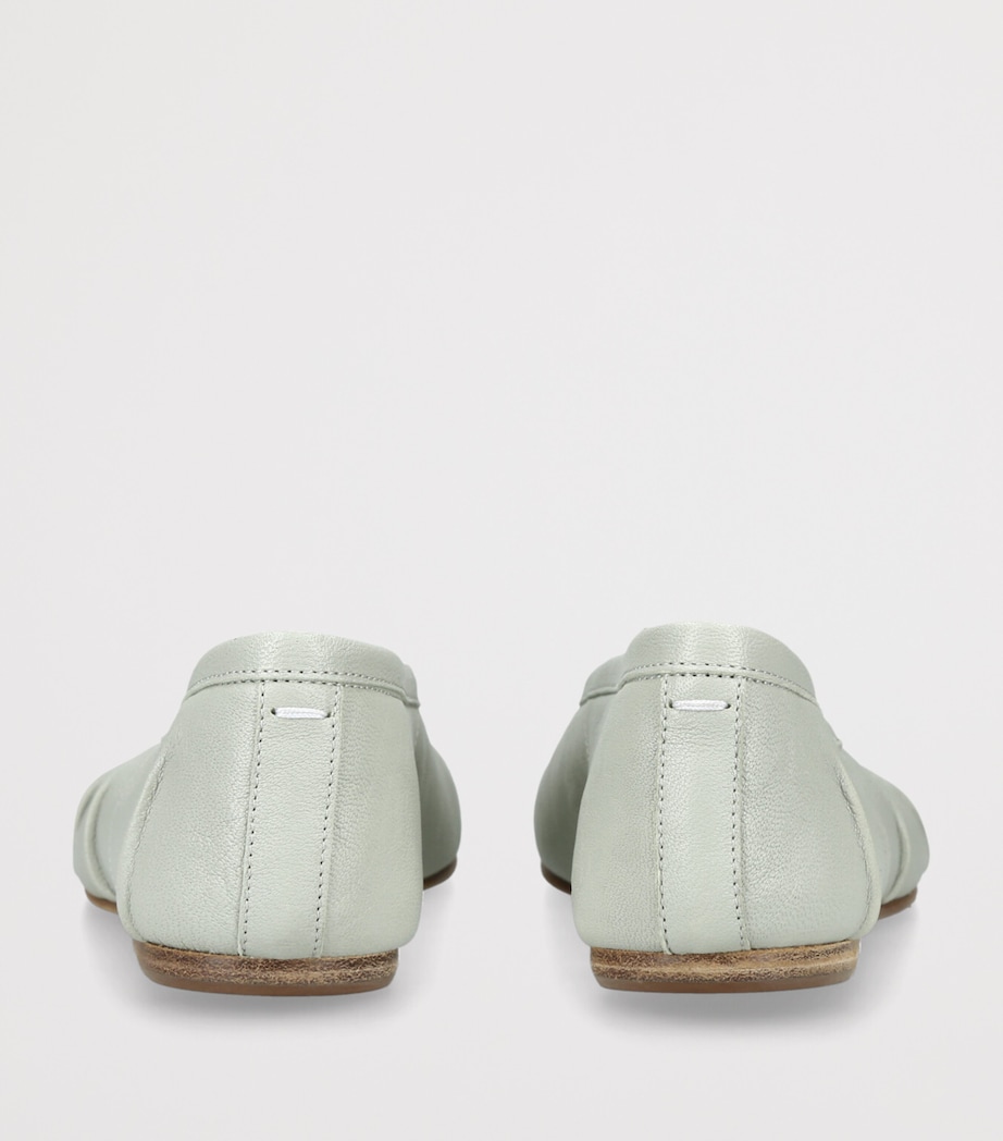 Maison Margiela Womens Leather Tabi Ballet Flats Bone Image 3