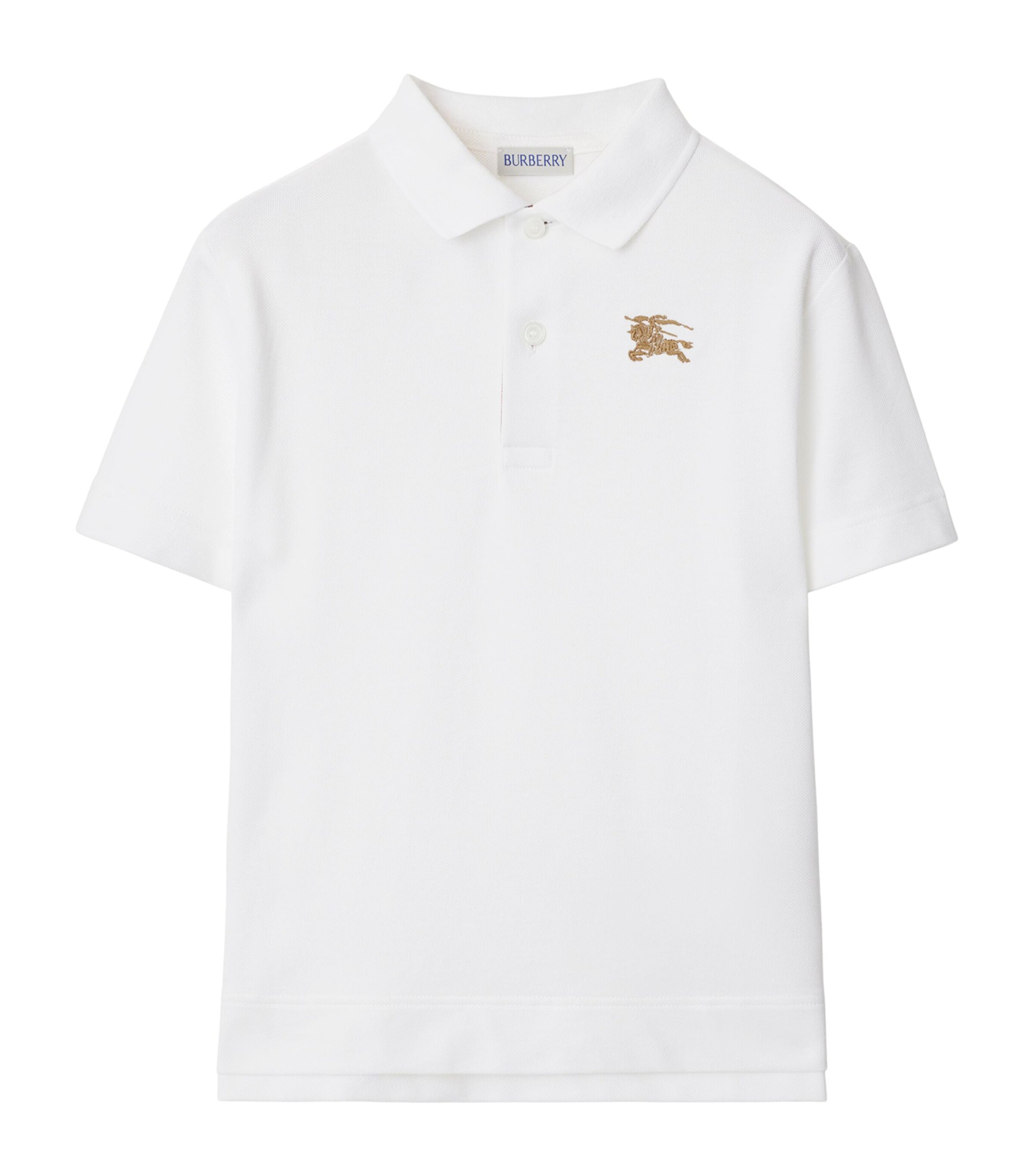 Burberry Kids Cotton Polo Shirt (3-12 Years) White Image 1