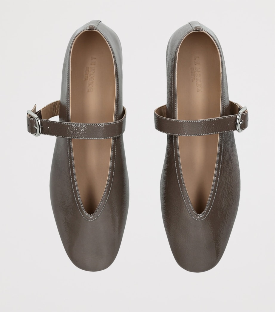 Patent Leather Stella Flats TAUPE Image 4