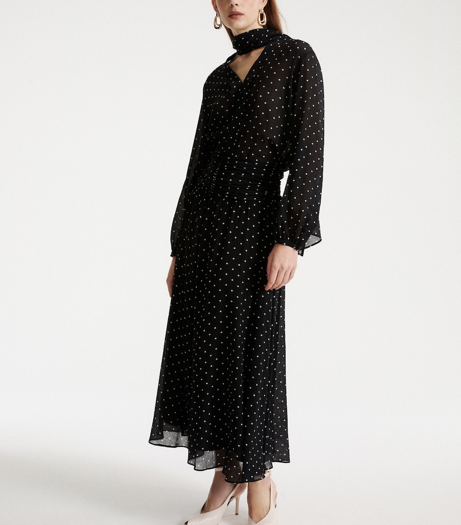 Marella Womens Polka-Dot Maxi Skirt Black Image 4