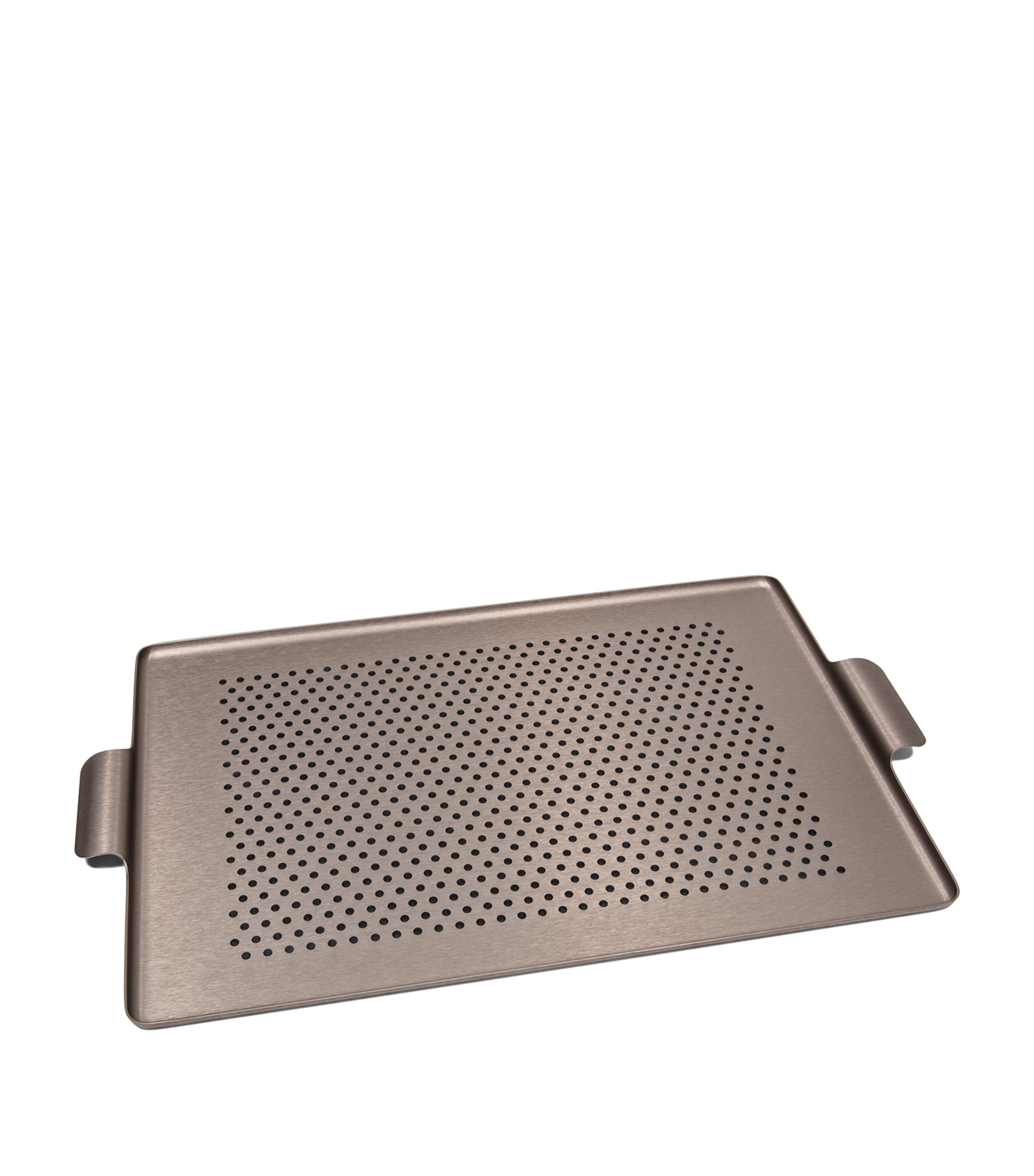 Kaymet Rubber Grip Serving Tray In Brown