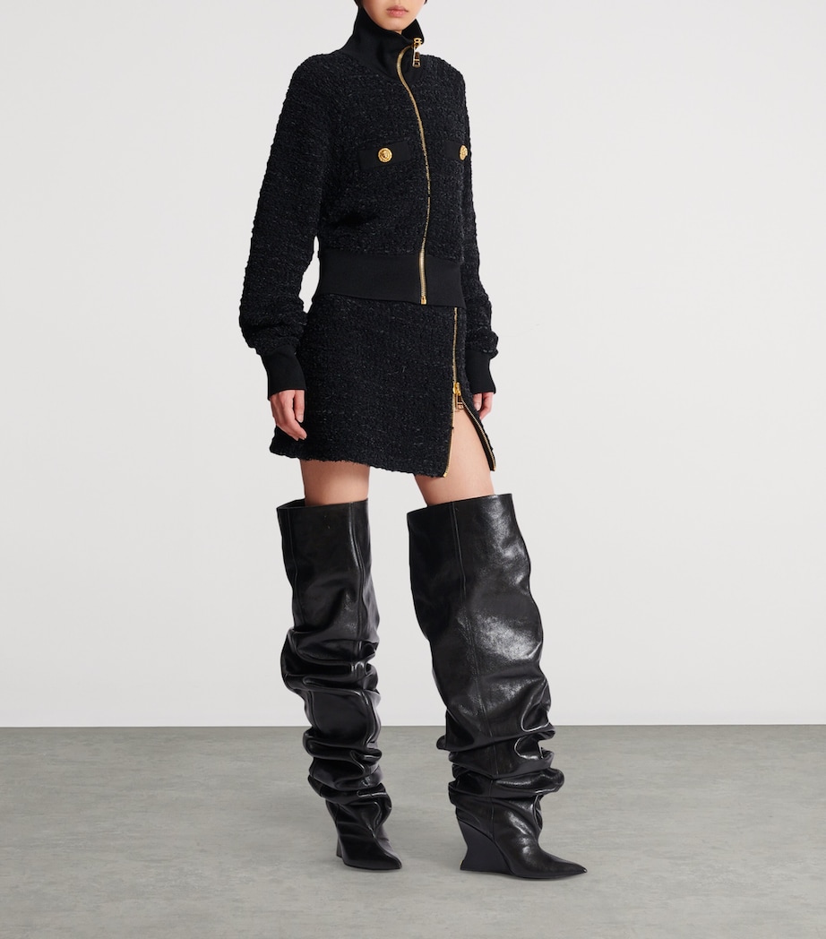 Tweed Bomber Jacket 0PA NOIR Image 6