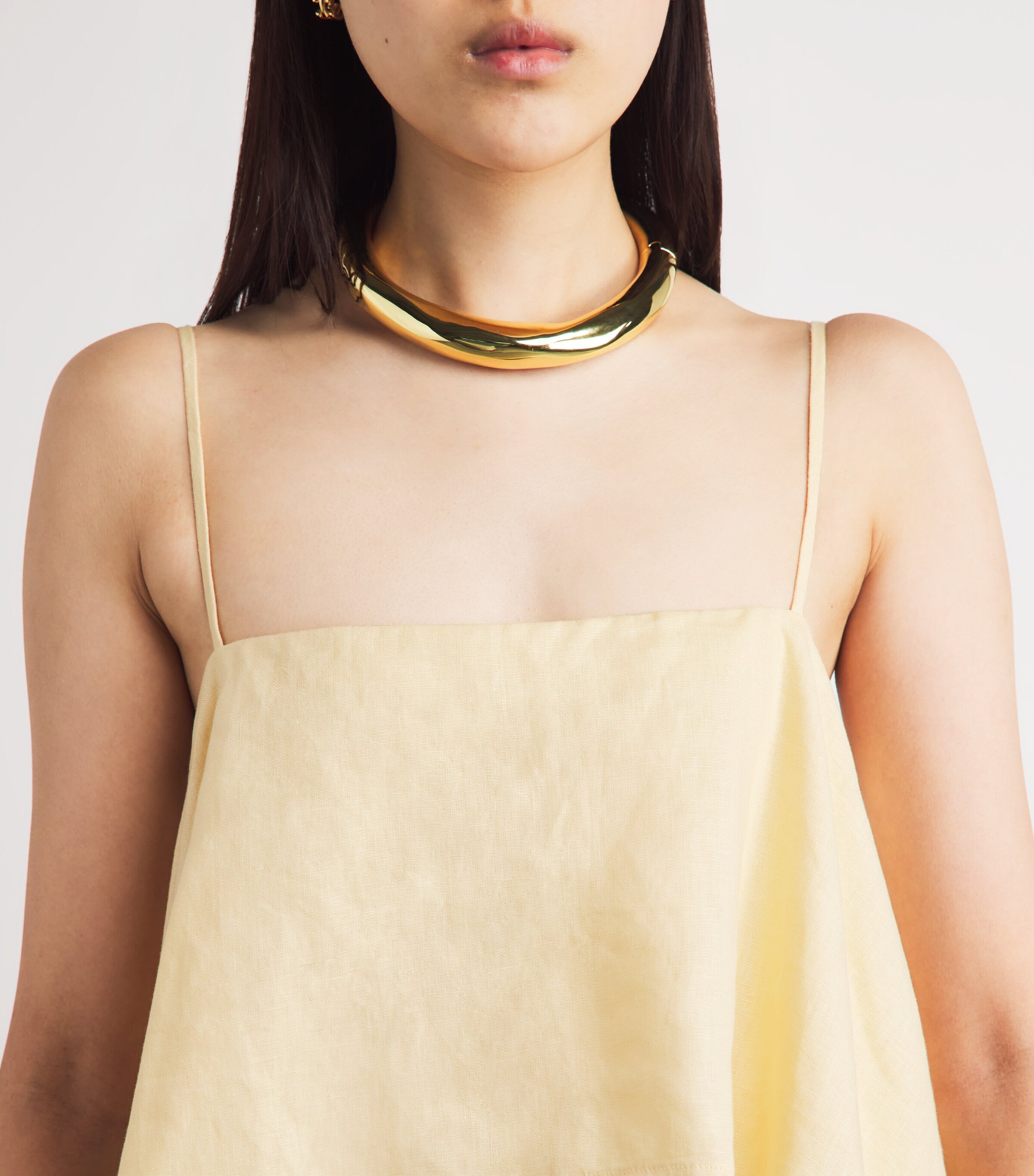 STAUD Womens Linen Valencia Maxi Dress Butter Butr Image 3