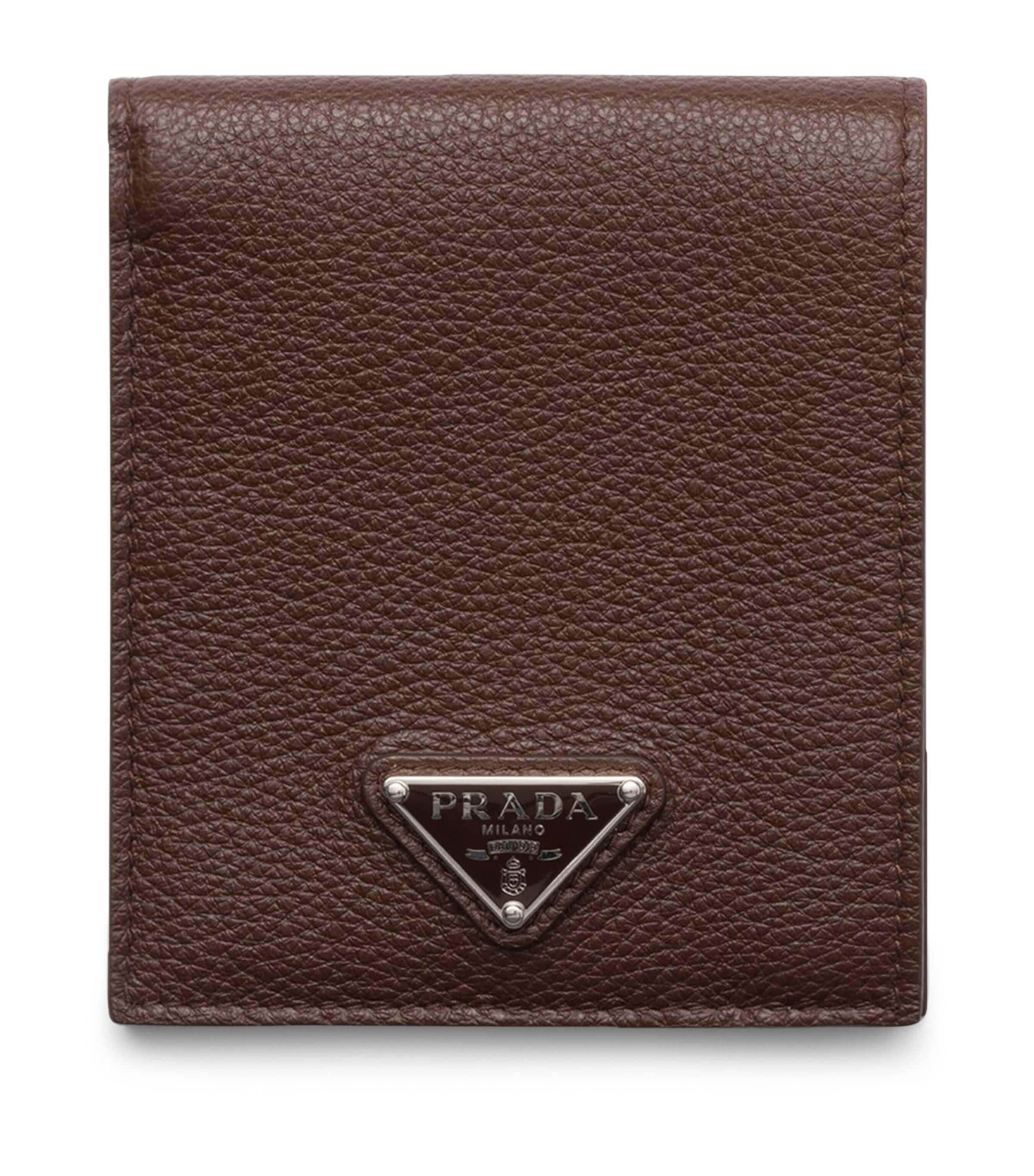 Grained Leather Triangle Wallet F0038 Image 1