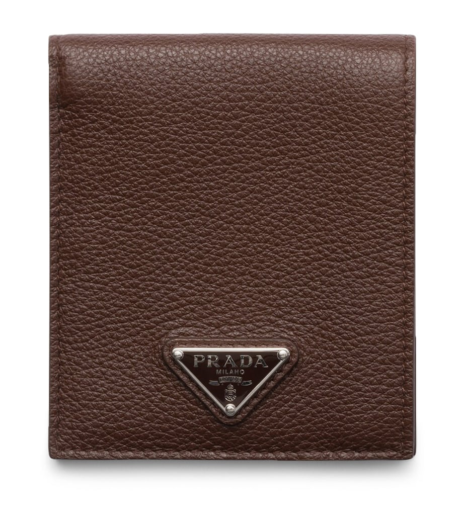Grained Leather Triangle Wallet F0038 Image 1