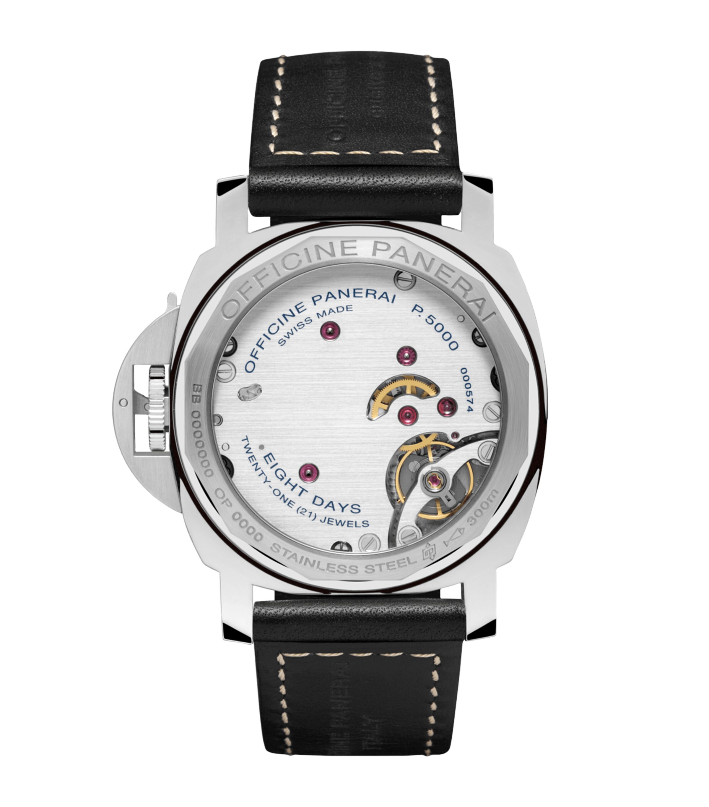 Panerai Stainless Steel Luminor 8 Giorni Watch 44mm Black Image 4