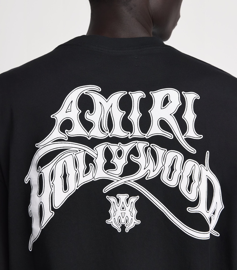 AMIRI Mens Cotton Hollywood T-Shirt Black Image 3