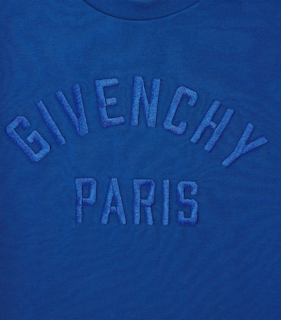 Givenchy Kids Logo T-Shirt (12-36 Months) Blue Image 2