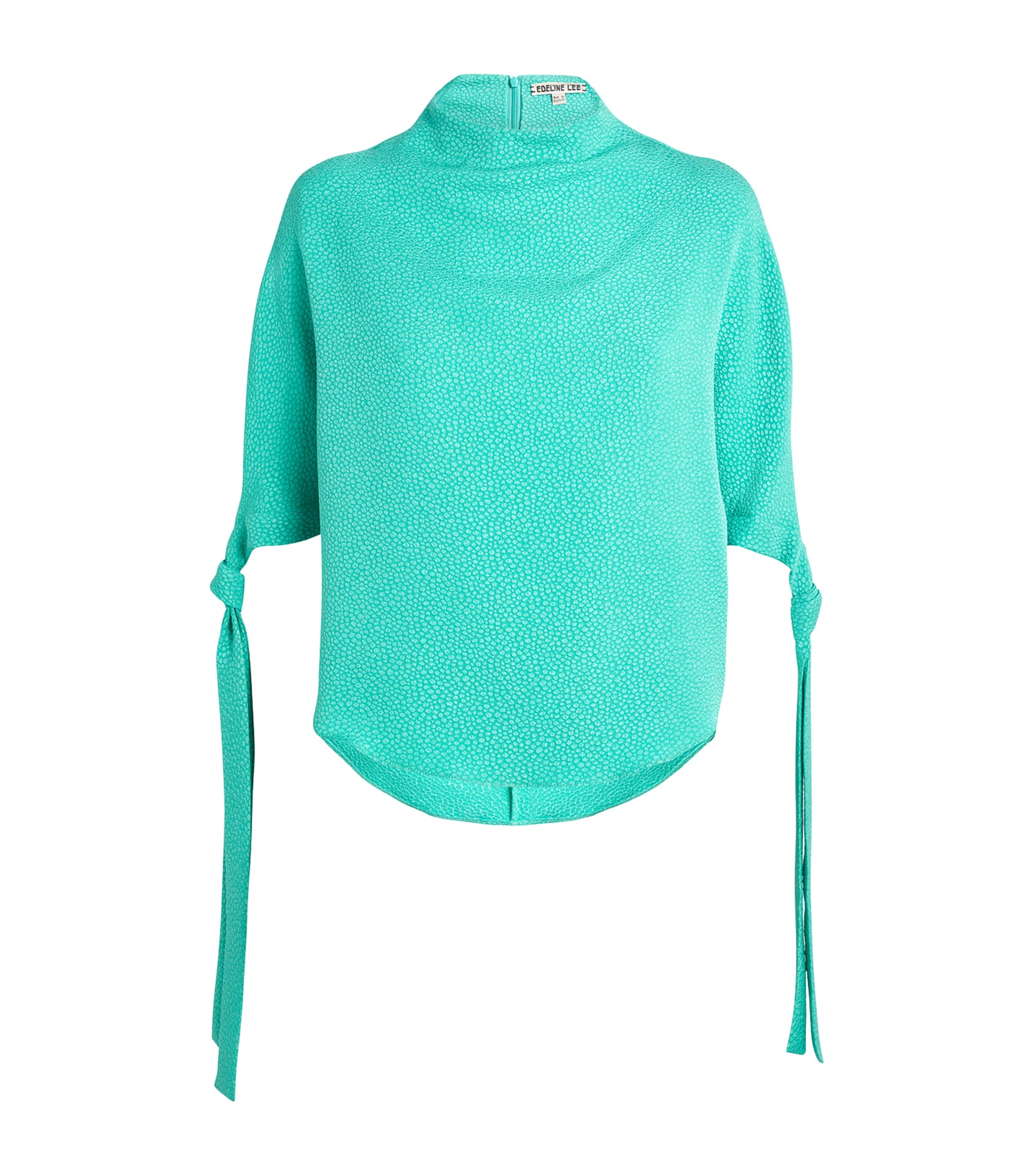 Edeline Lee Womens Tie-Detail Padernal Top Grn Image 1