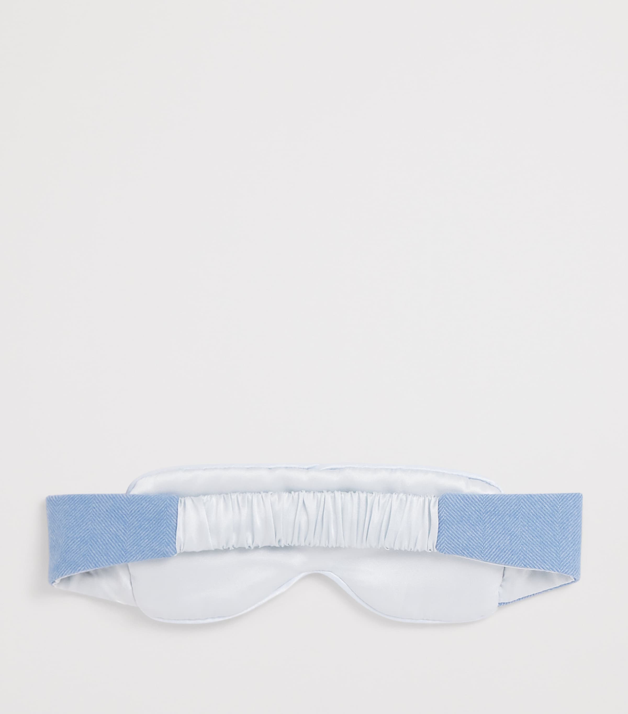 Merino Wool Herringbone Eye Mask BLUEBELL Image 3