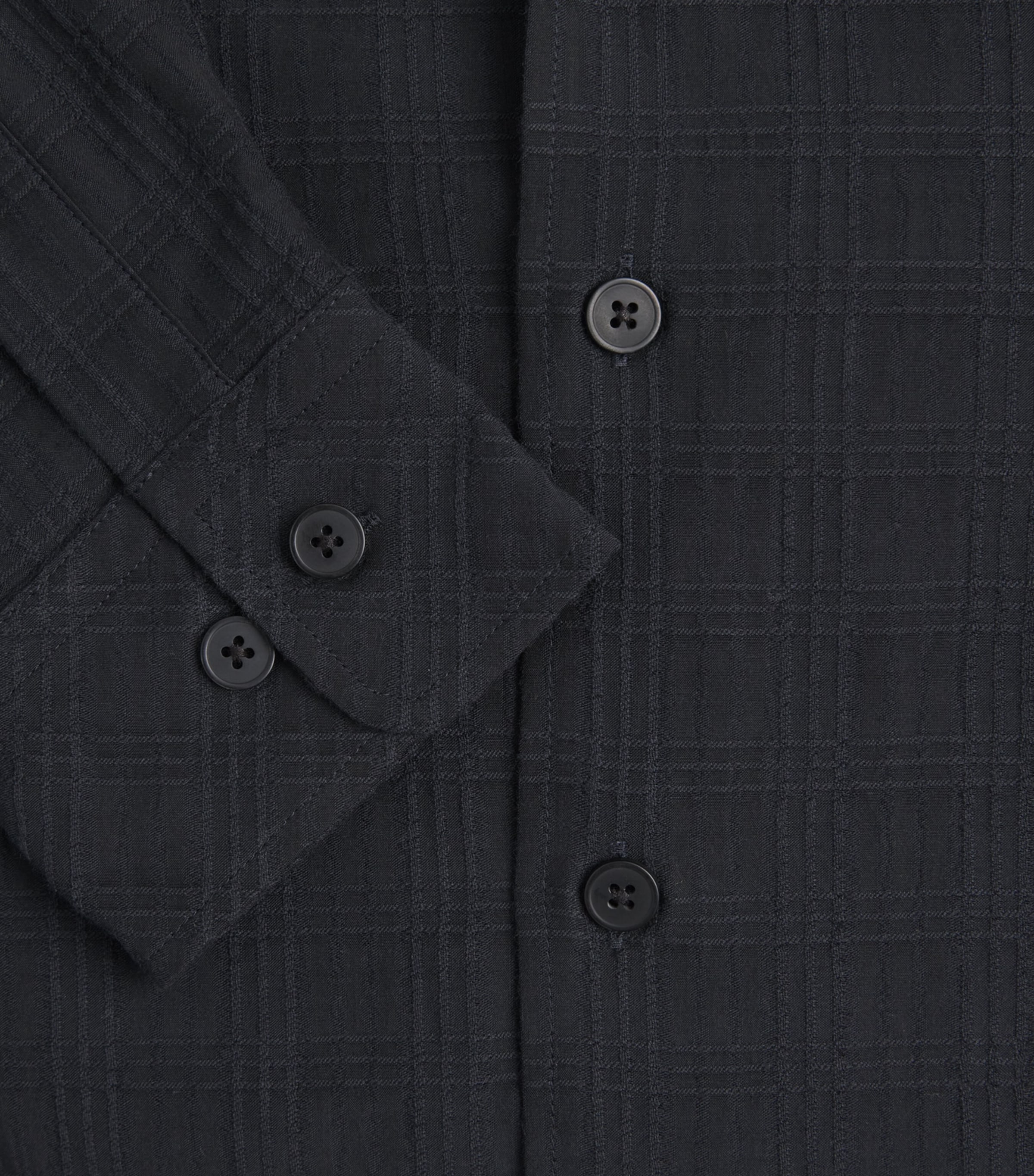 Samsøe Samsøe Mens Saluan Check Shirt Black Image 6
