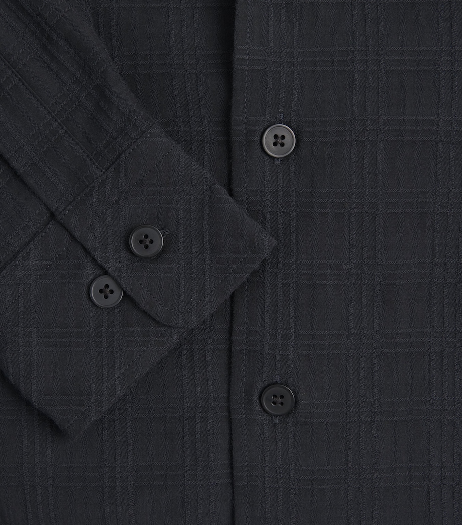 Samsøe Samsøe Mens Saluan Check Shirt Black Image 6