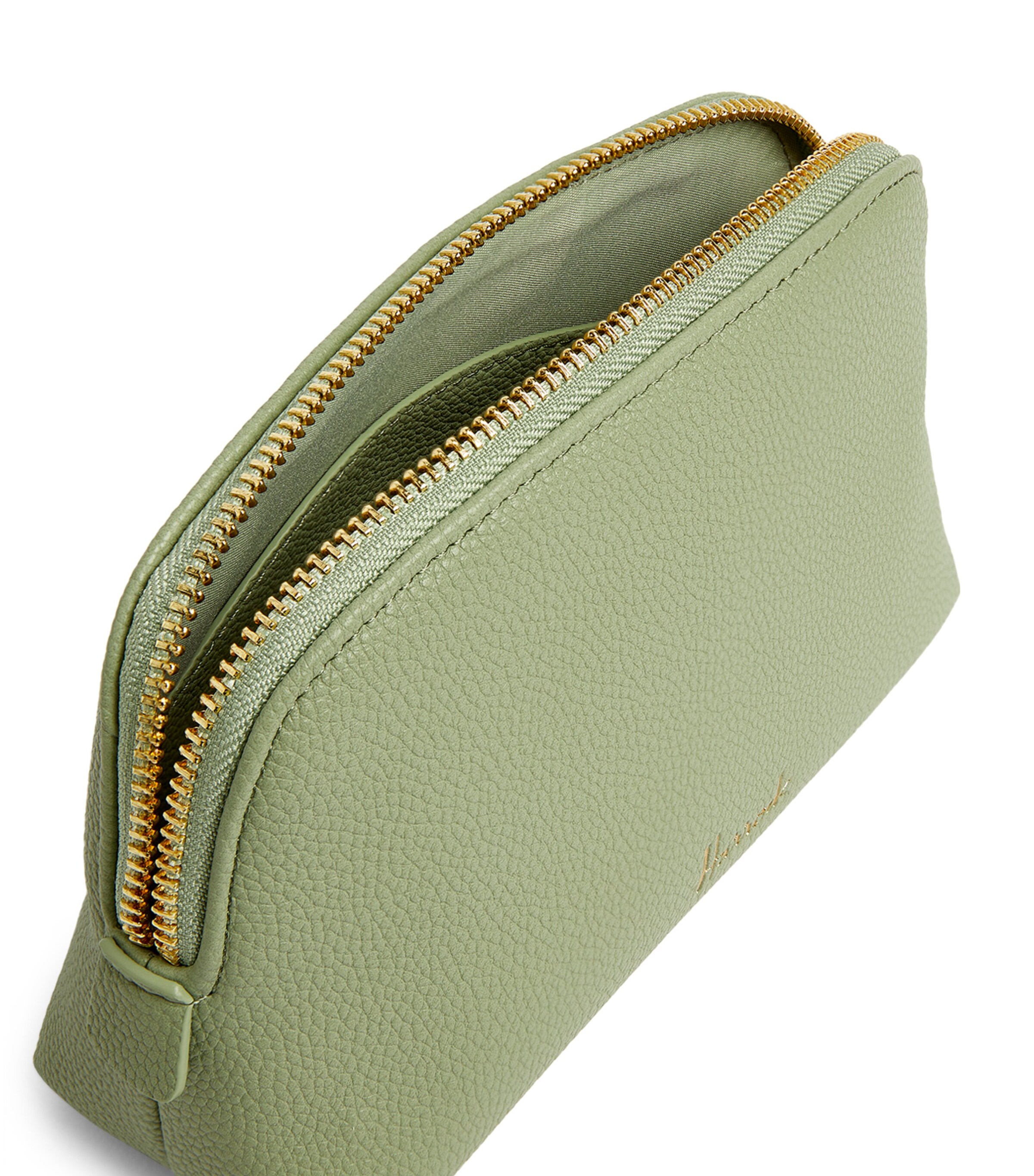 Harrods Oxford Cosmetic Bag Light Green Image 2