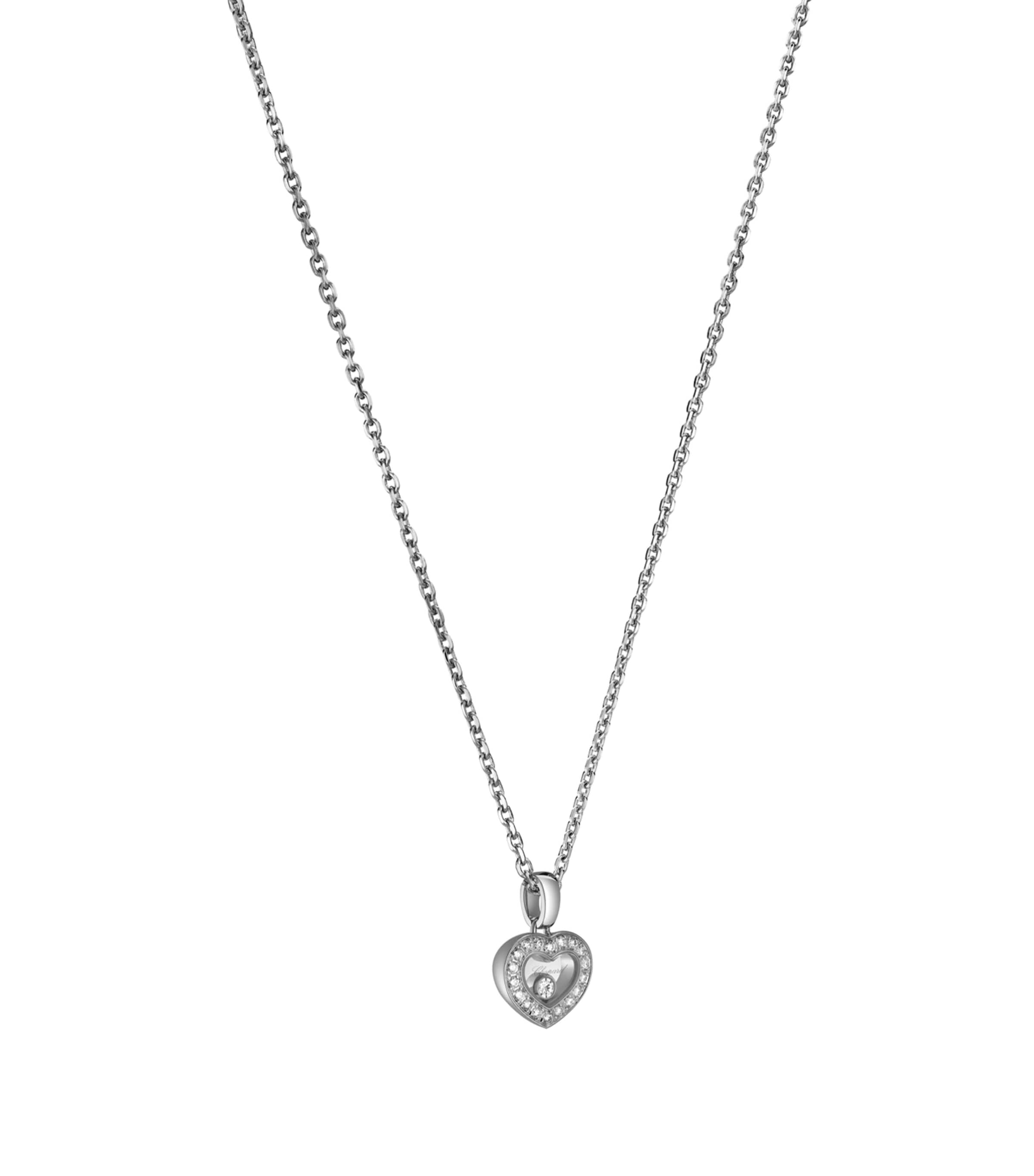 Chopard White Gold and Diamond Happy Diamonds Icons Pendant Necklace White Gold Image 2