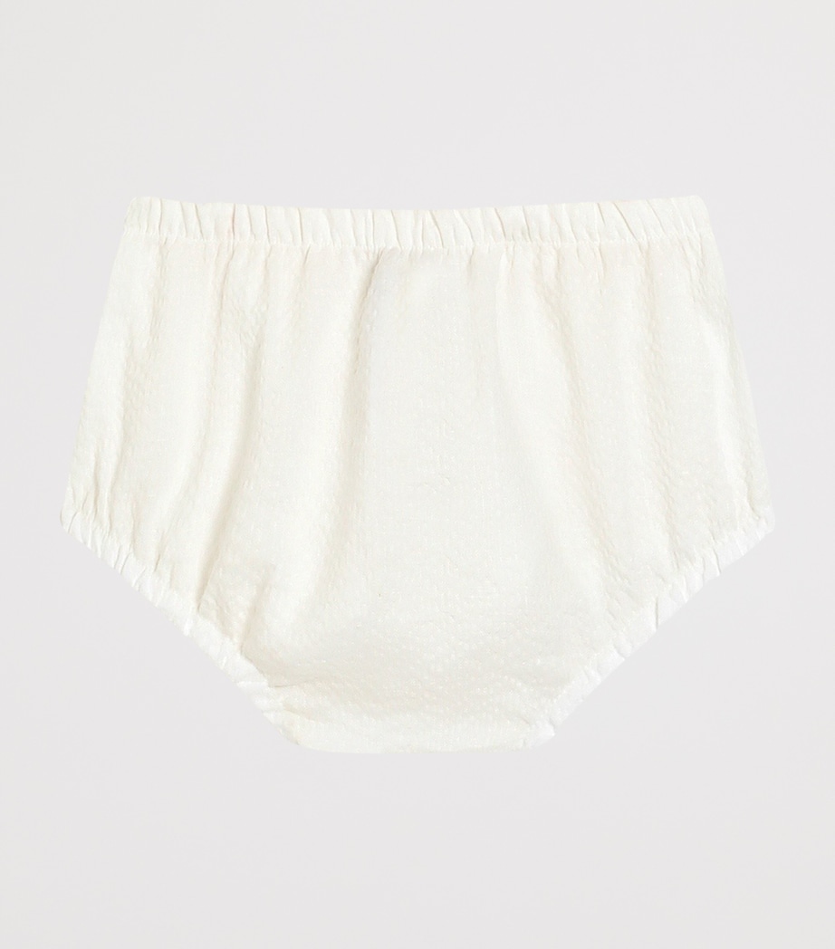 Dolce&Gabbana Kids Linen Seersucker Dress (3-30 Months) Whit Image 3