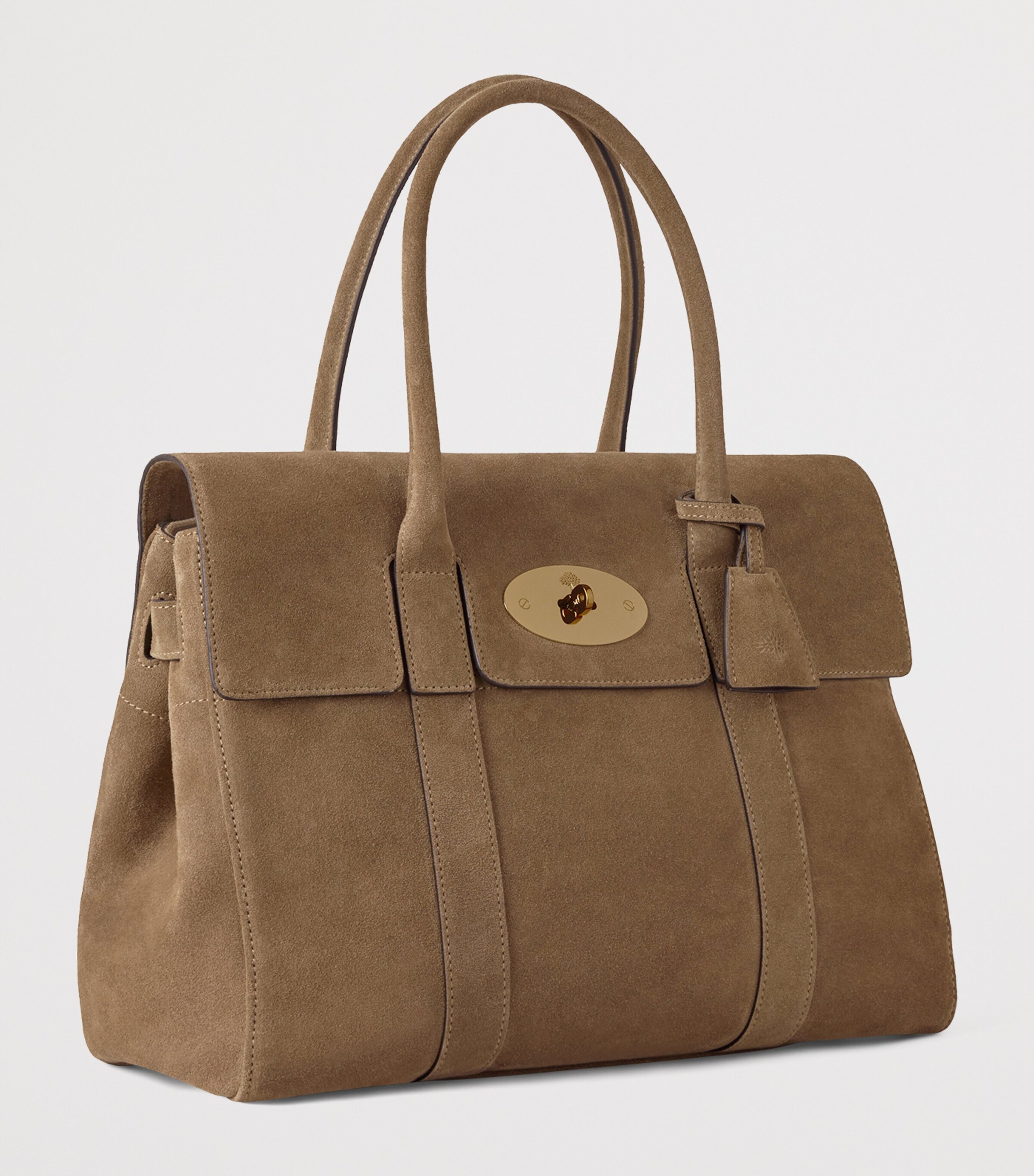 Mulberry Beige Suede Bayswater Top-Handle Bag | Harrods US