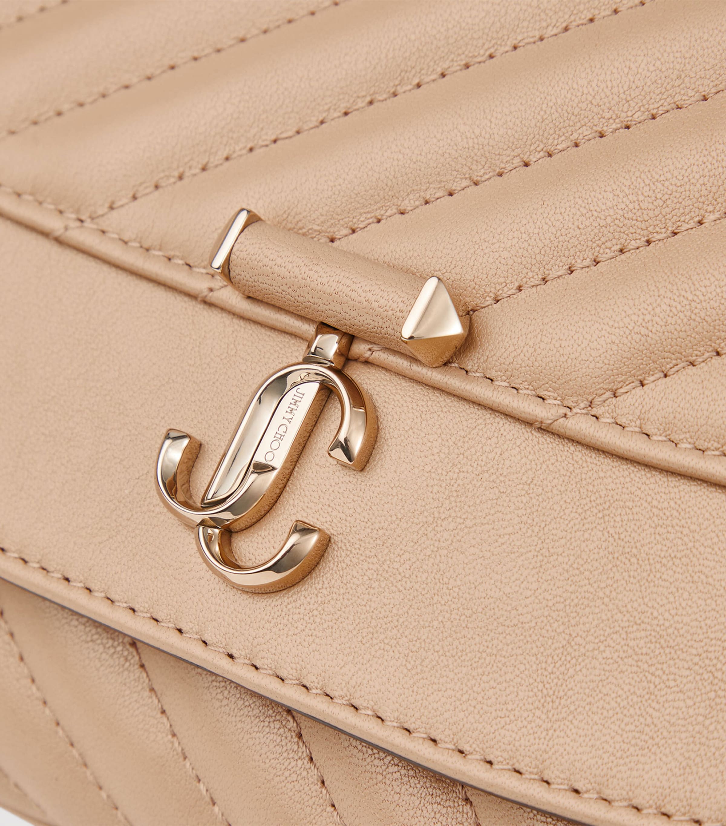 Jimmy Choo Medium Quilted Leather Cross-Body Bag Chai/shiny Gold Image 5