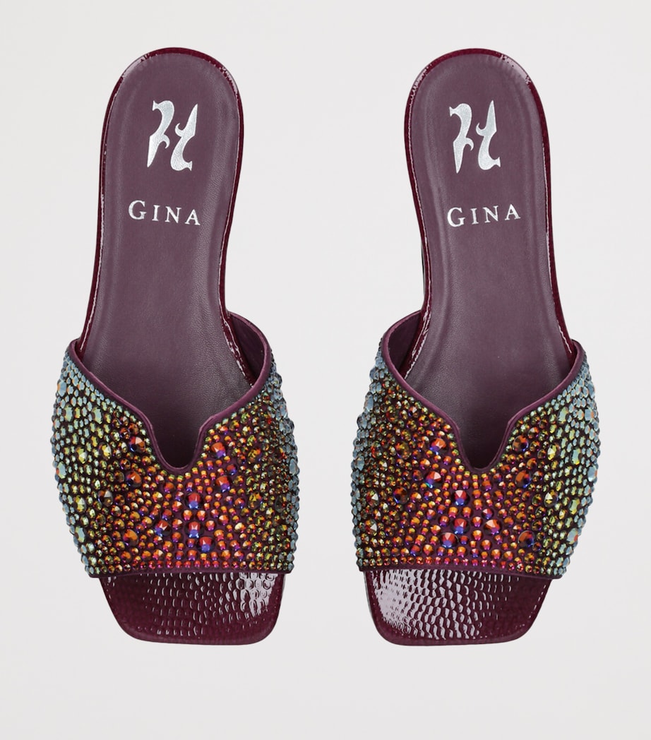 Leather Embellished Amalfi Sandals WINE Image 4
