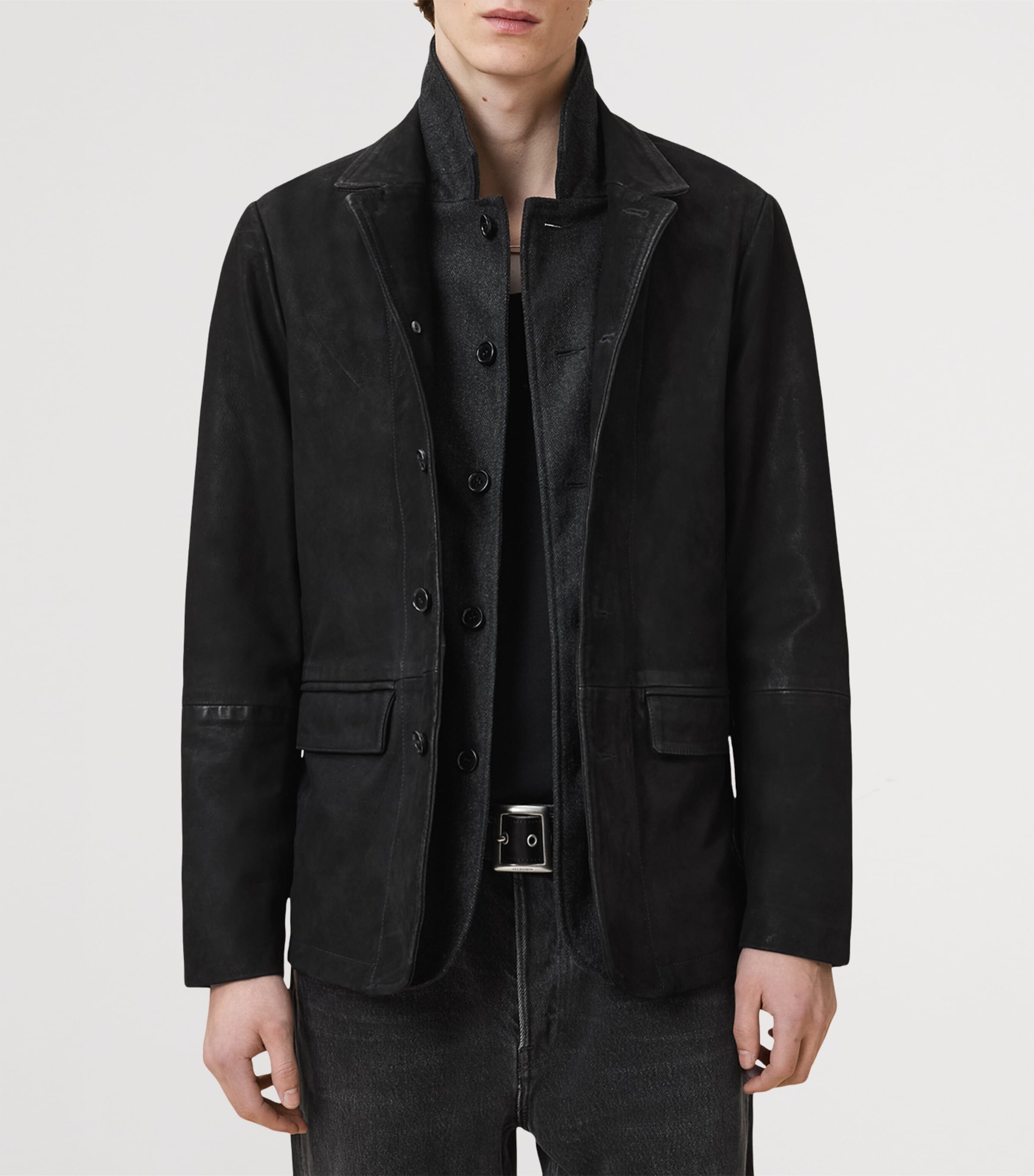 Suede Survey Blazer BLACK Image 3