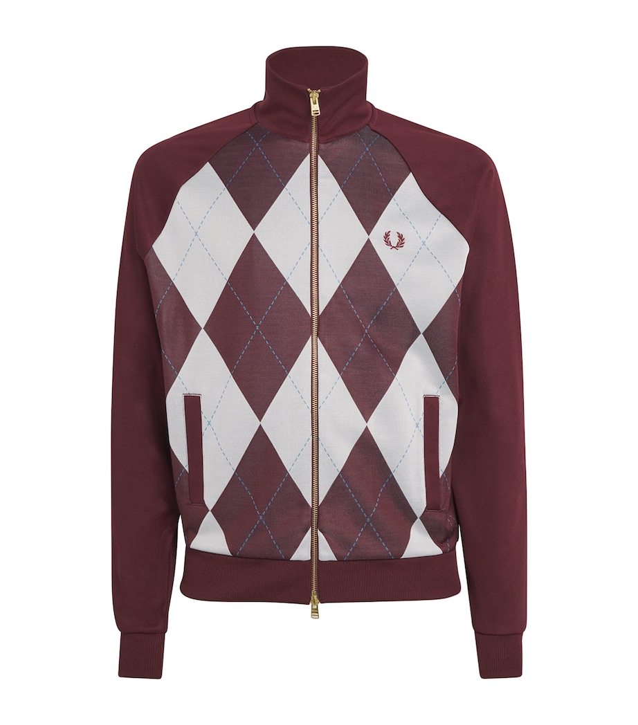 Argyle Track Jacket 597-OXBLOOD Image 1