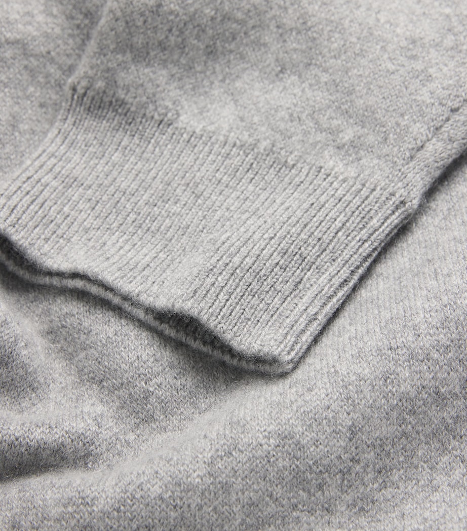 Cashmere-Blend Relaxed Sweatshirt Q25324 GREY/WHITE Image 5